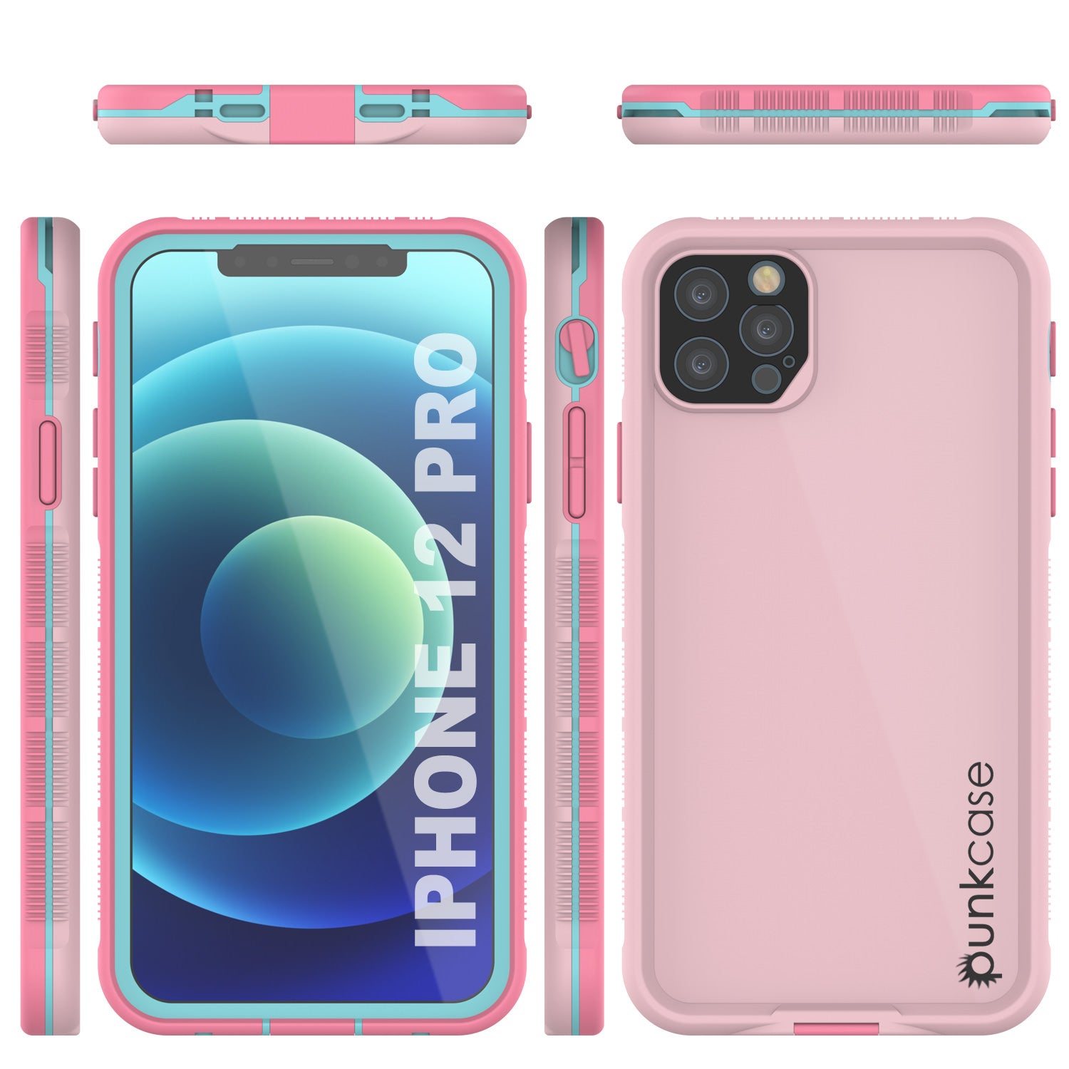 Capa à prova d'água Punkcase iPhone 13 Pro [Série Aqua] Capa protetora resistente [Rosa]