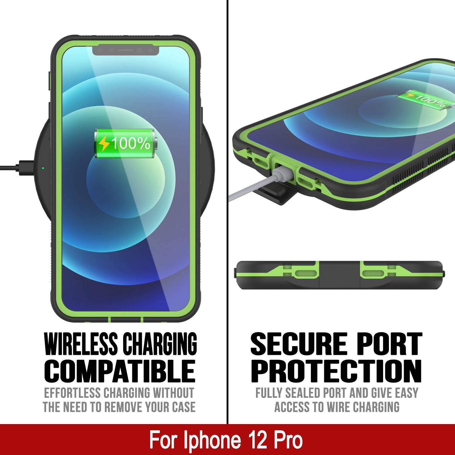 Capa à prova d'água Punkcase iPhone 13 Pro [Série Aqua] Capa de armadura [Preto]