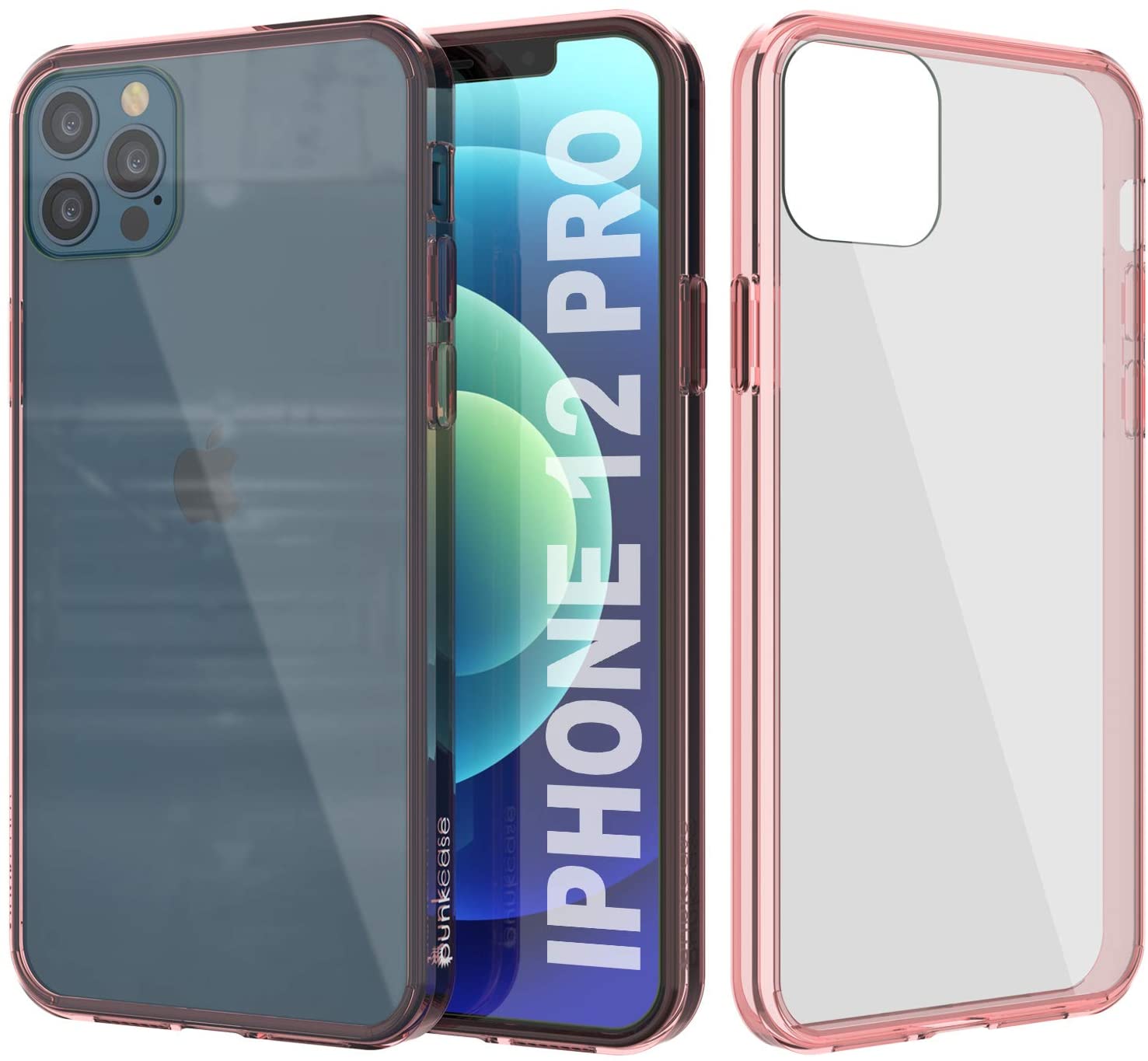 Capa do iPhone 12 Pro Punkcase® LUCID 2.0 Série Crystal Pink com Protetor de Tela SHIELD | Ajuste Ultra