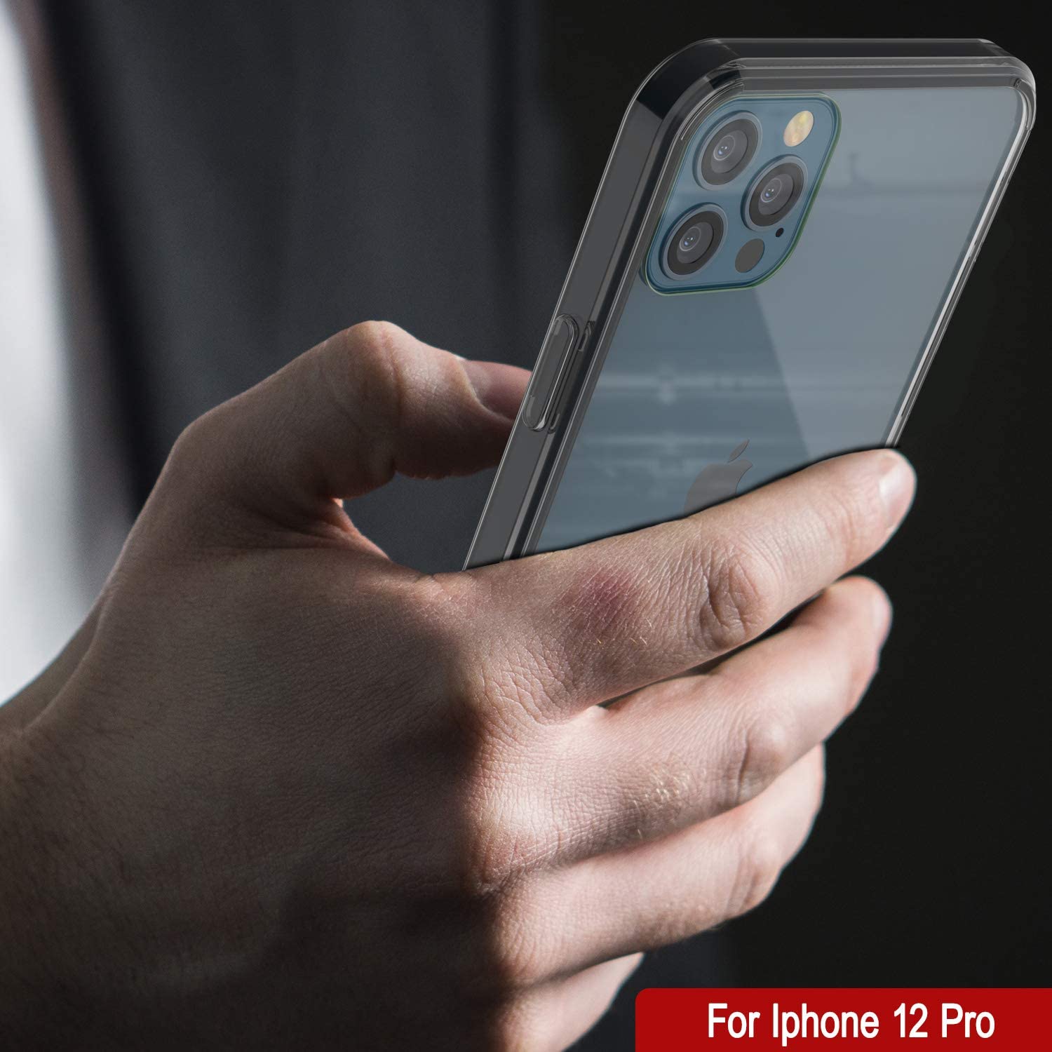 Capa iPhone 13 Pro Punkcase® LUCID 2.0 Crystal Black Series com protetor de tela SHIELD | Ajuste ultra