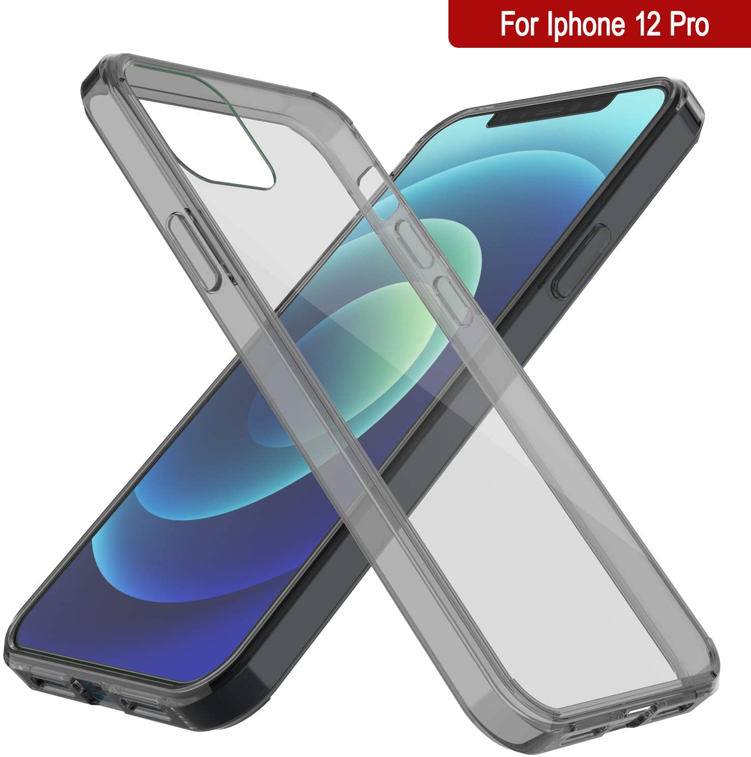 Capa iPhone 13 Pro Punkcase® LUCID 2.0 Crystal Black Series com protetor de tela SHIELD | Ajuste ultra