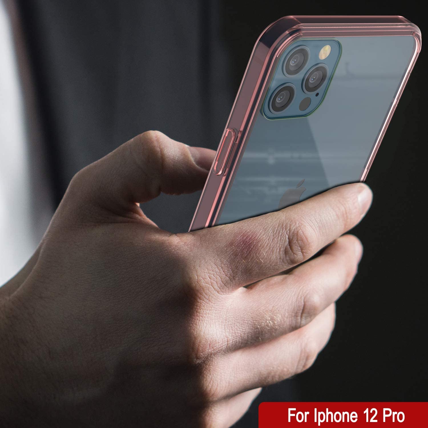 Capa do iPhone 12 Pro Punkcase® LUCID 2.0 Série Crystal Pink com Protetor de Tela SHIELD | Ajuste Ultra