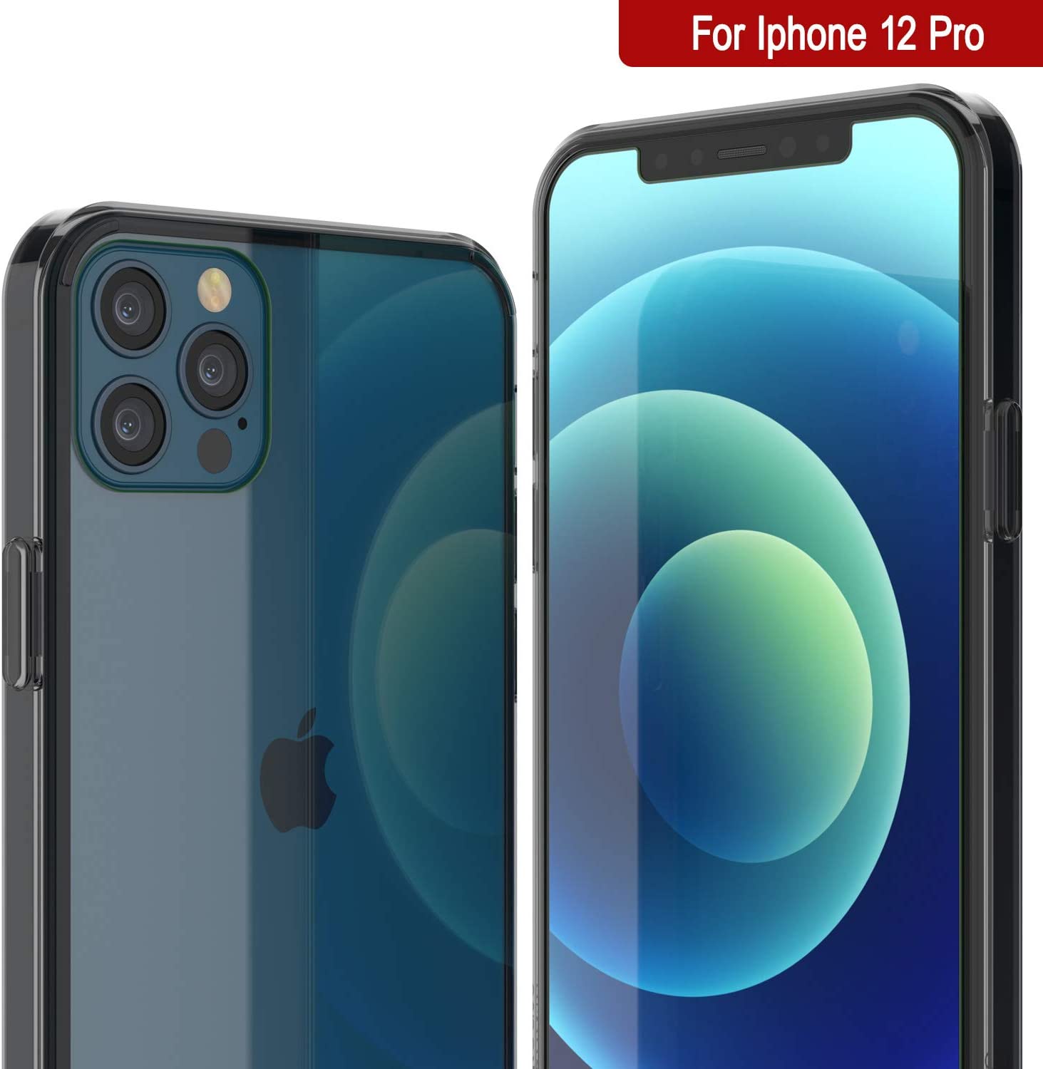 Capa iPhone 13 Pro Punkcase® LUCID 2.0 Crystal Black Series com protetor de tela SHIELD | Ajuste ultra