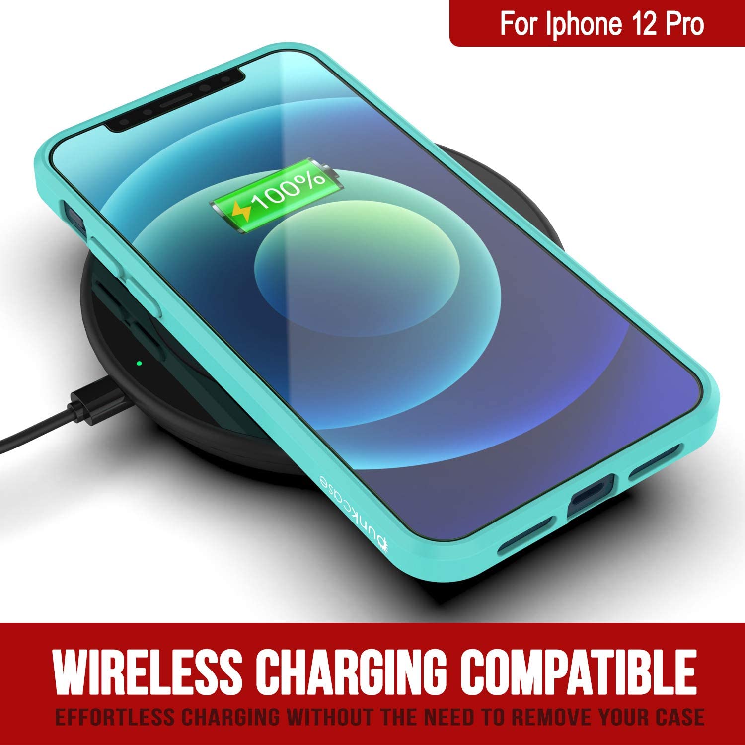 Capa para iPhone 13 Pro Punkcase® Série Teal LUCID 2.0 com Protetor de Tela PUNK SHIELD | Ajuste Ultra