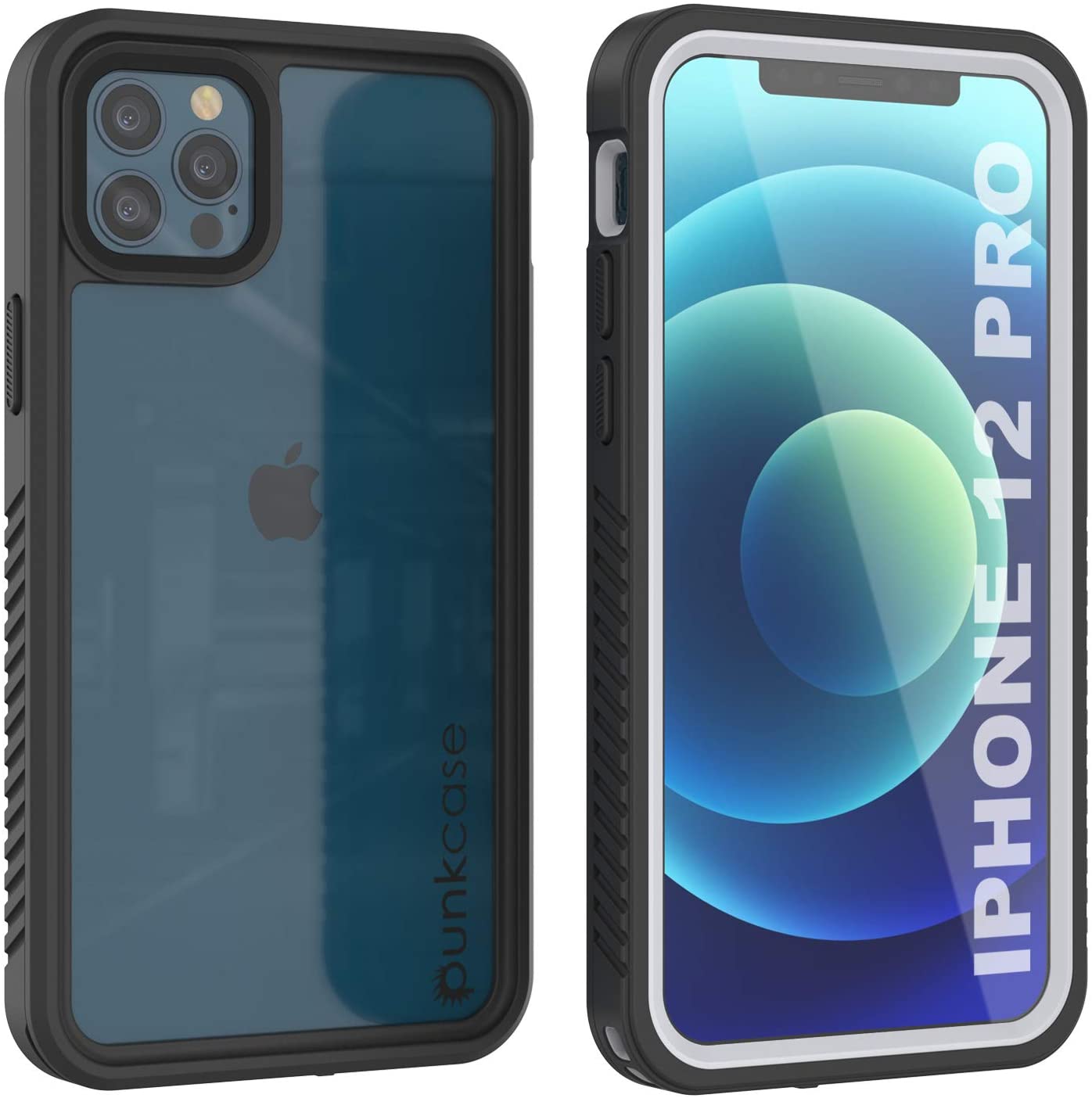 Capa à prova d'água para iPhone 12 Pro, Punkcase [Série Extreme] Capa de Armadura com Protetor de Tela Integrado [Branco]