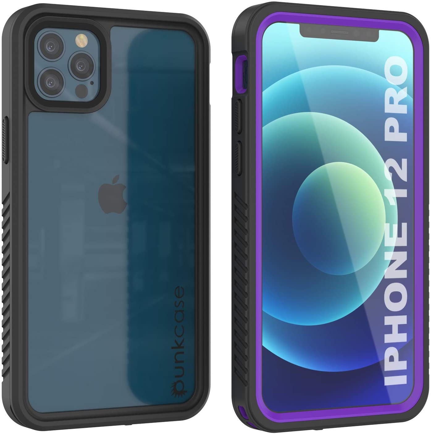 Capa à Prova d' Água para iPhone 12 Pro, Punkcase [Série Extrema] Capa de Armadura com Protetor de Tela Incorporado [Roxo]