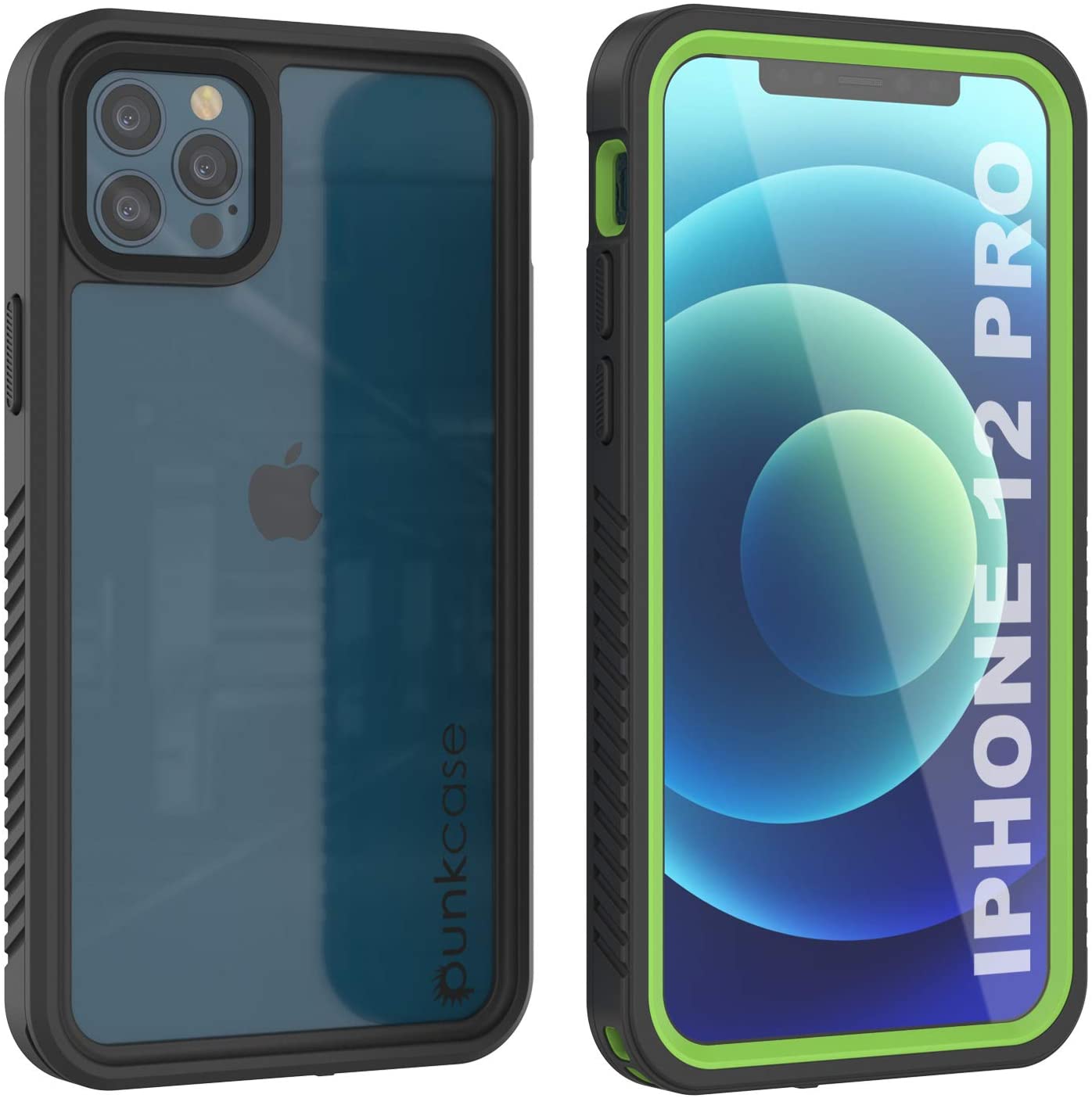 Capa à Prova d'Água iPhone 12 Pro, Punkcase [Série Extrema] Capa de Armadura com Protetor de Tela Integrado [Verde Claro]