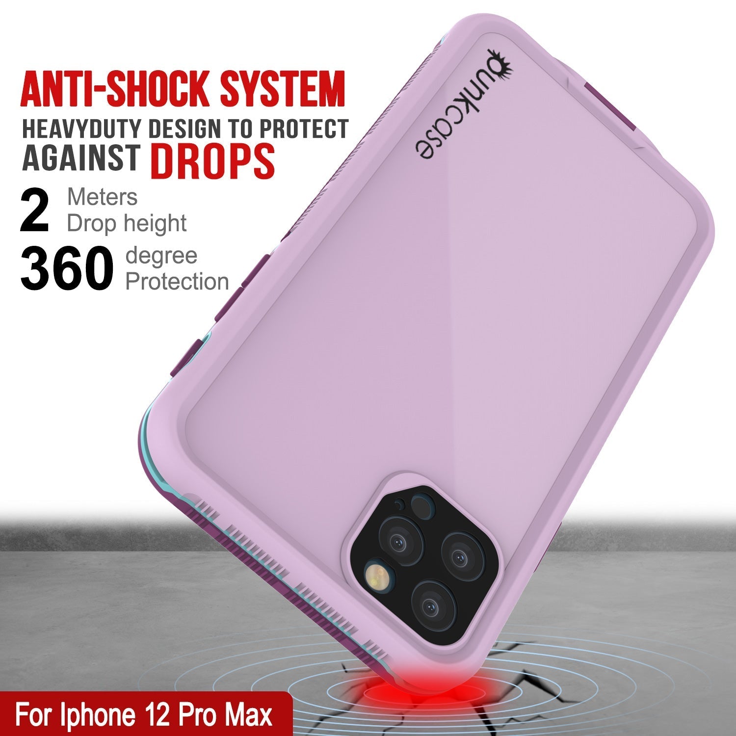 Capa à prova d'água Punkcase para iPhone 13 Pro Max [Série Aqua] Cobertura de Armadura [Azul]