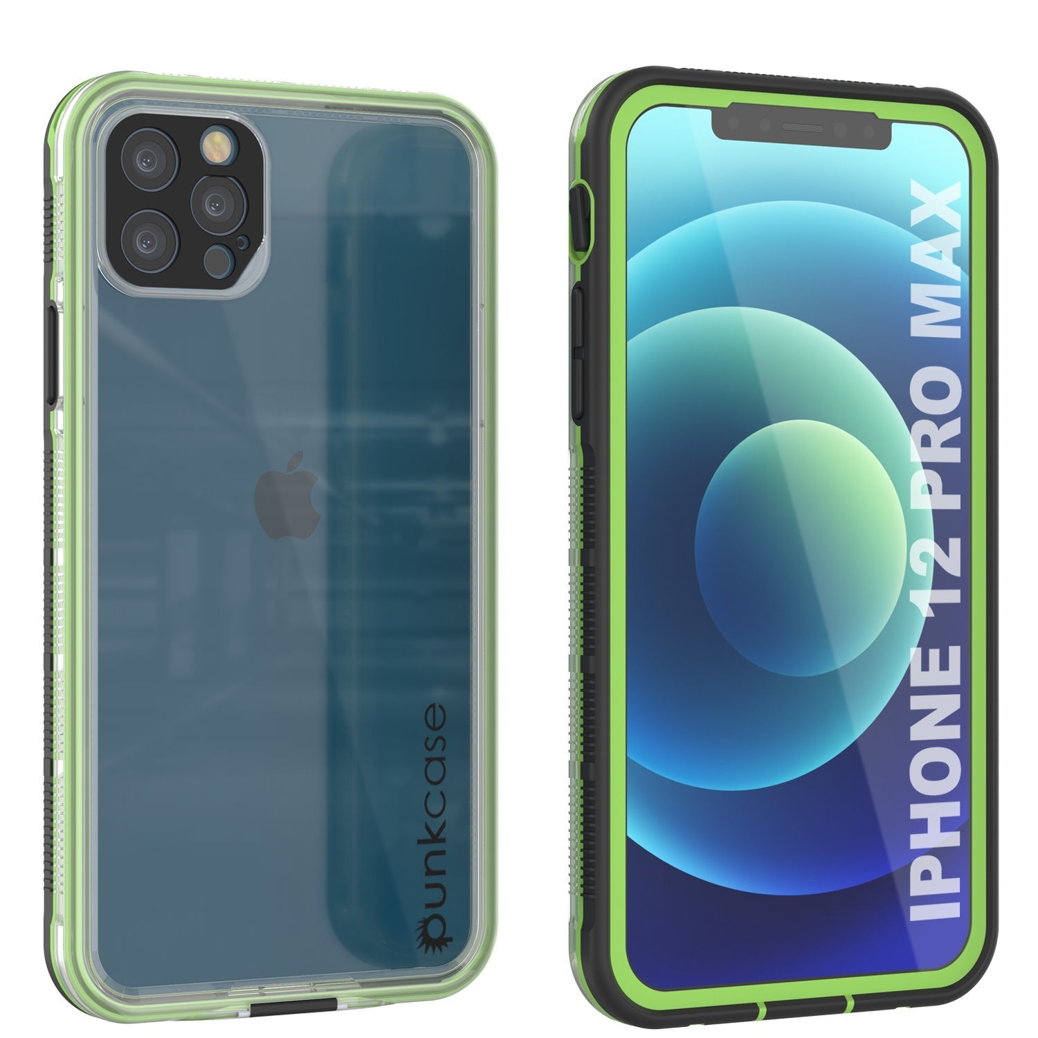 Capa à prova d'água Punkcase iPhone 13 Pro Max [Série Aqua] Cover Armor [Preto Transparente] [Parte Traseira Transparente]
