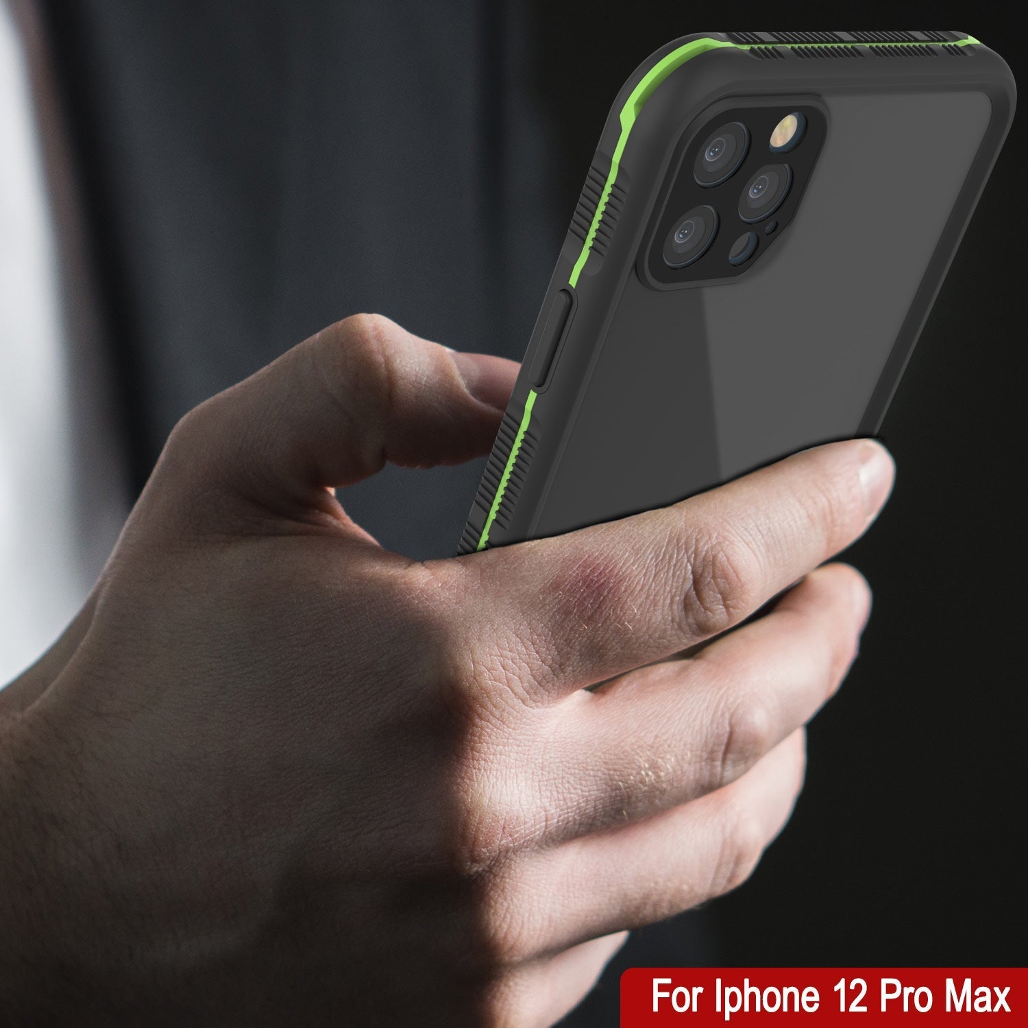 Capa à prova d'água Punkcase para iPhone 13 Pro Max [Série Aqua] Capa de Armadura [Preto]