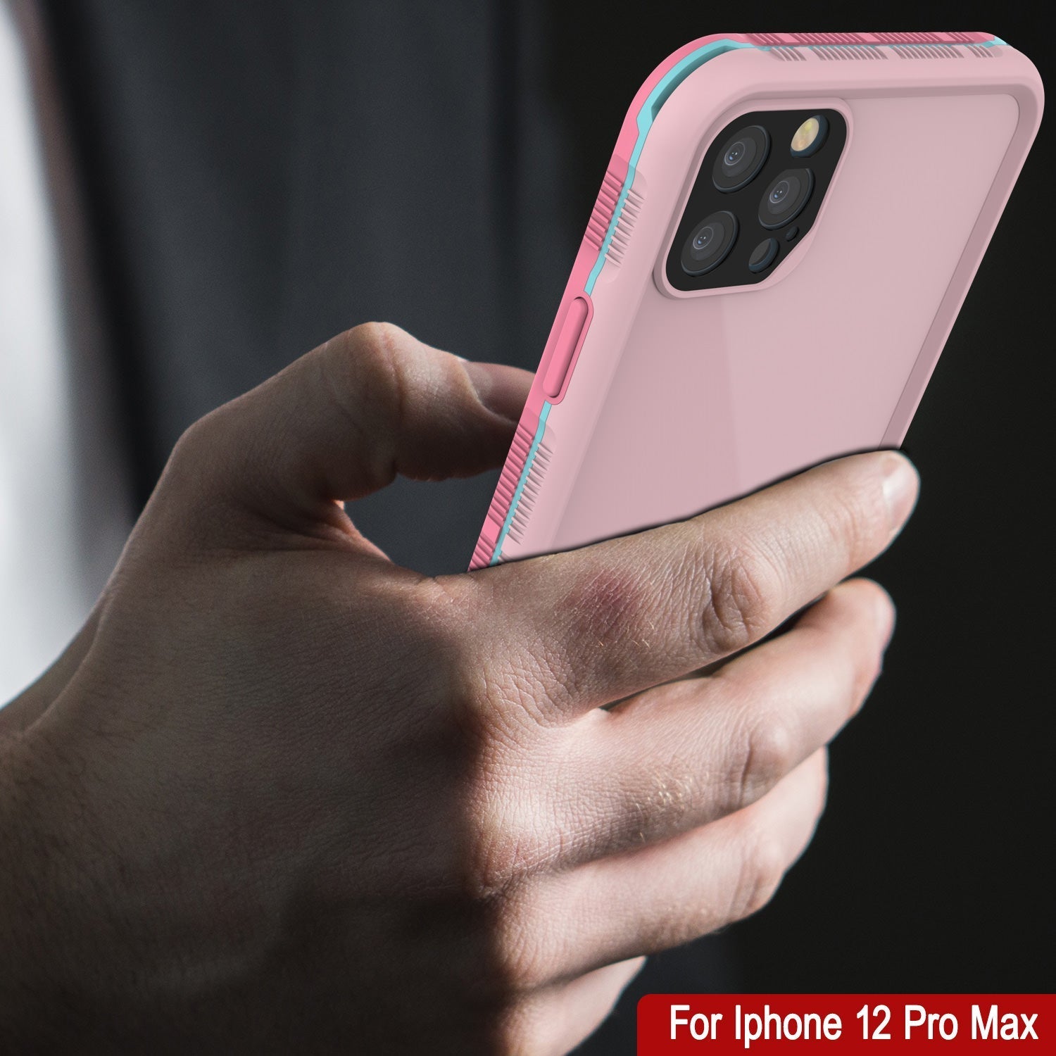 Capa à prova d'água Punkcase para iPhone 13 Pro Max [Série Aqua] Cobertura Armor [Rosa]