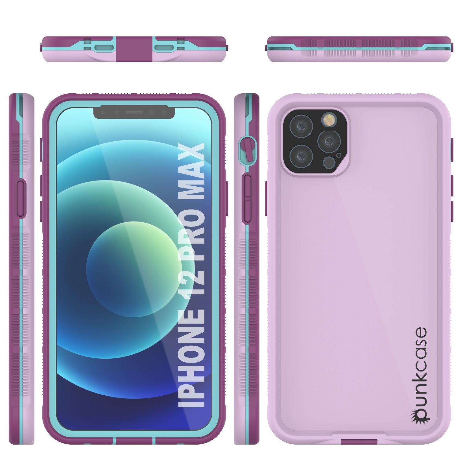 Capa à prova d'água Punkcase para iPhone 13 Pro Max [Série Aqua] Cobertura de Armadura [Azul]