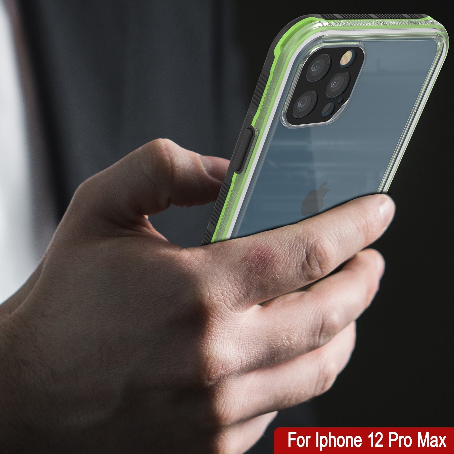 Capa à prova d'água Punkcase iPhone 13 Pro Max [Série Aqua] Cover Armor [Preto Transparente] [Parte Traseira Transparente]
