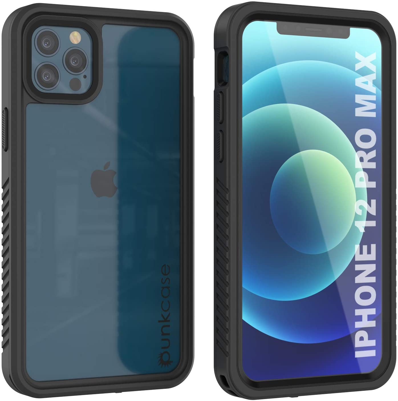 Capa à prova d'água para iPhone 12 Pro Max, Punkcase [Série Extrema] Capa Resistente com Protetor de Tela Integrado [Preto]