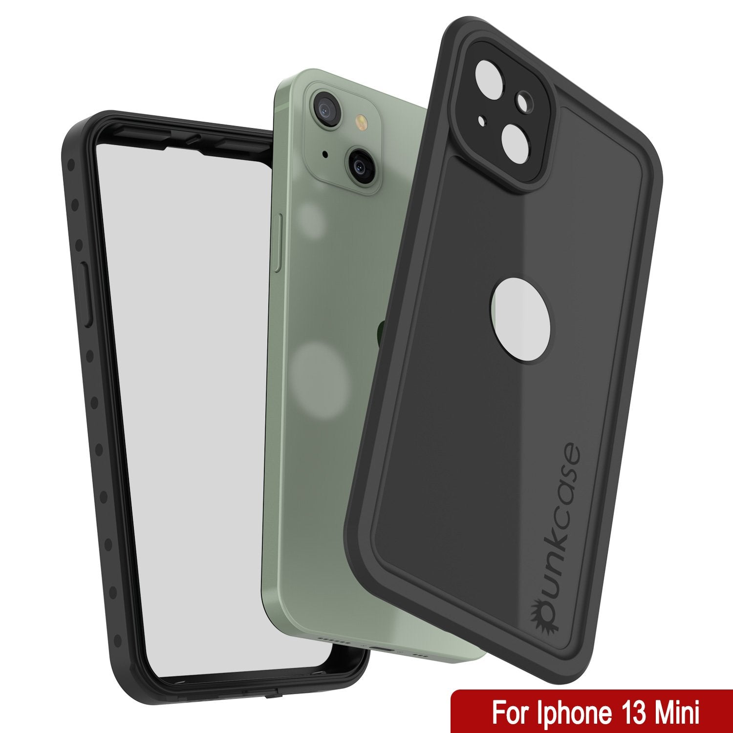 Capa à prova d'água IP68 para iPhone 13 Mini, Punkcase [Preto] [Série StudStar] [Ajuste Slim]