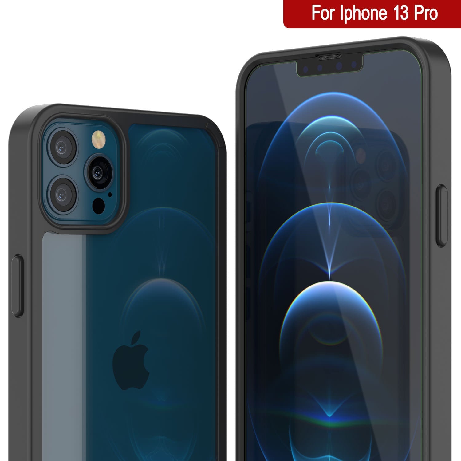 Capa iPhone 13 Pro Punkcase® LUCID 2.0 Série Black com Protetor de Tela PUNK SHIELD | Ultra Fit