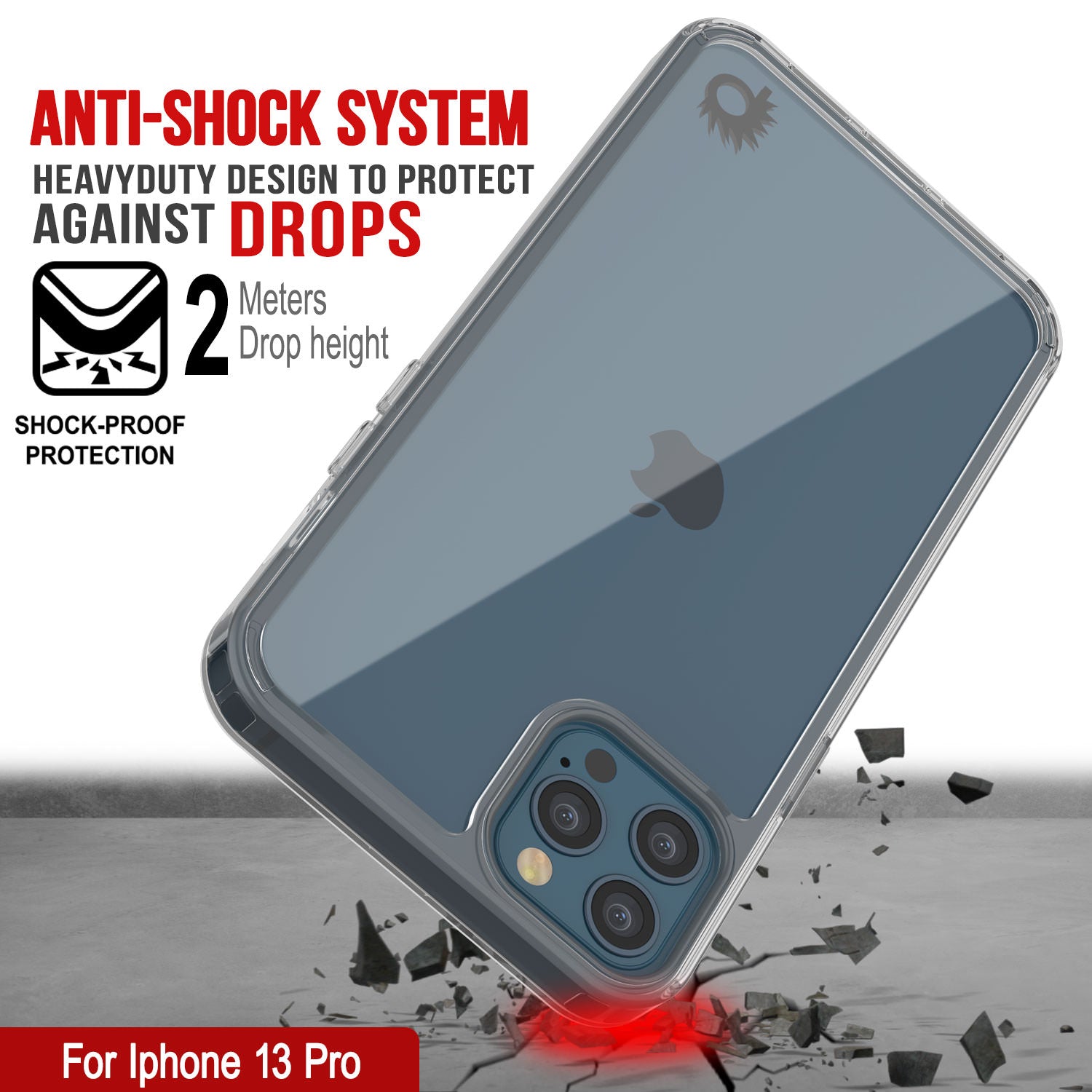 Capa iPhone 13 Pro Punkcase® LUCID 2.0 Clear Series com Protetor de Tela SHIELD | Ajuste Ultra