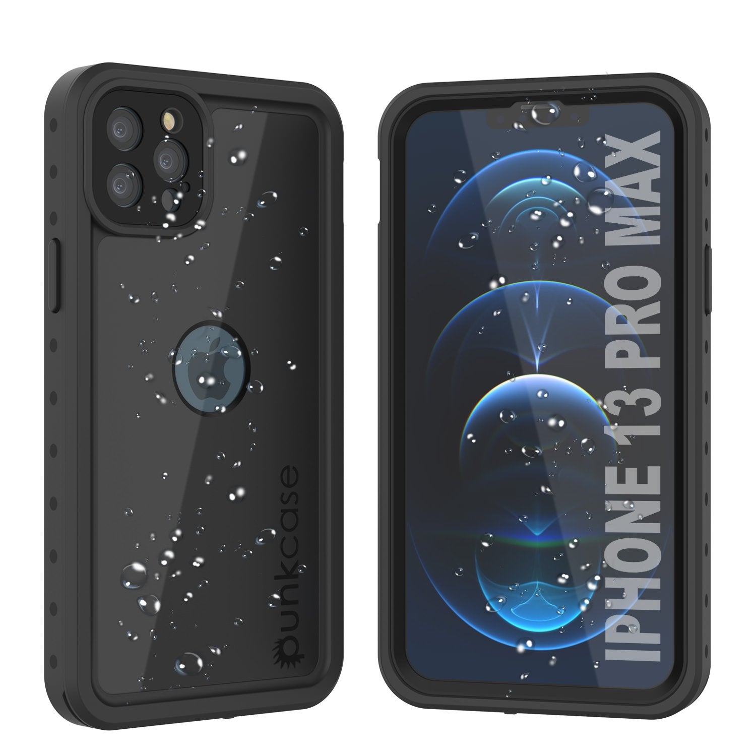 Capa à prova d'água IP68 para iPhone 13 Pro Max, Punkcase [Preto] [Série StudStar] [Ajuste fino]