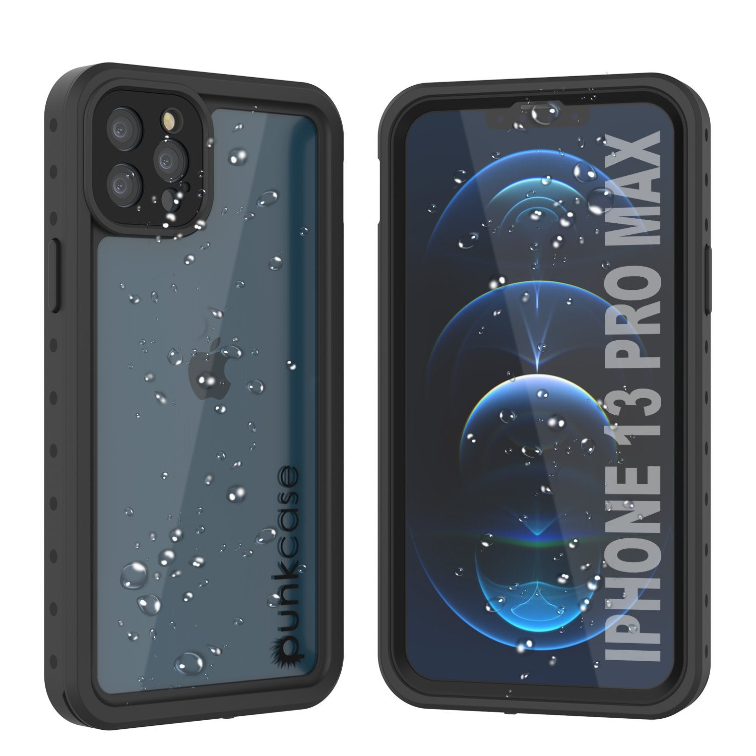 Capa à prova d'água IP68 para iPhone 13 Pro Max, Punkcase [Transparente] [Série StudStar] [Ajuste Slim] [Prova de sujeira]