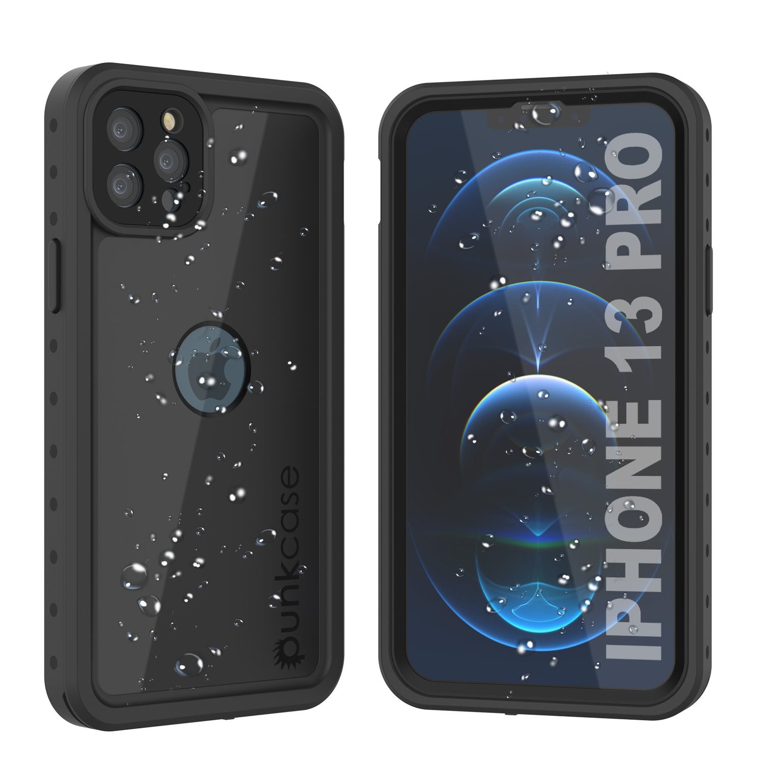 Capa à prova d'água IP68 para iPhone 13 Pro, Punkcase [Preto] [Série StudStar] [Ajuste fino]