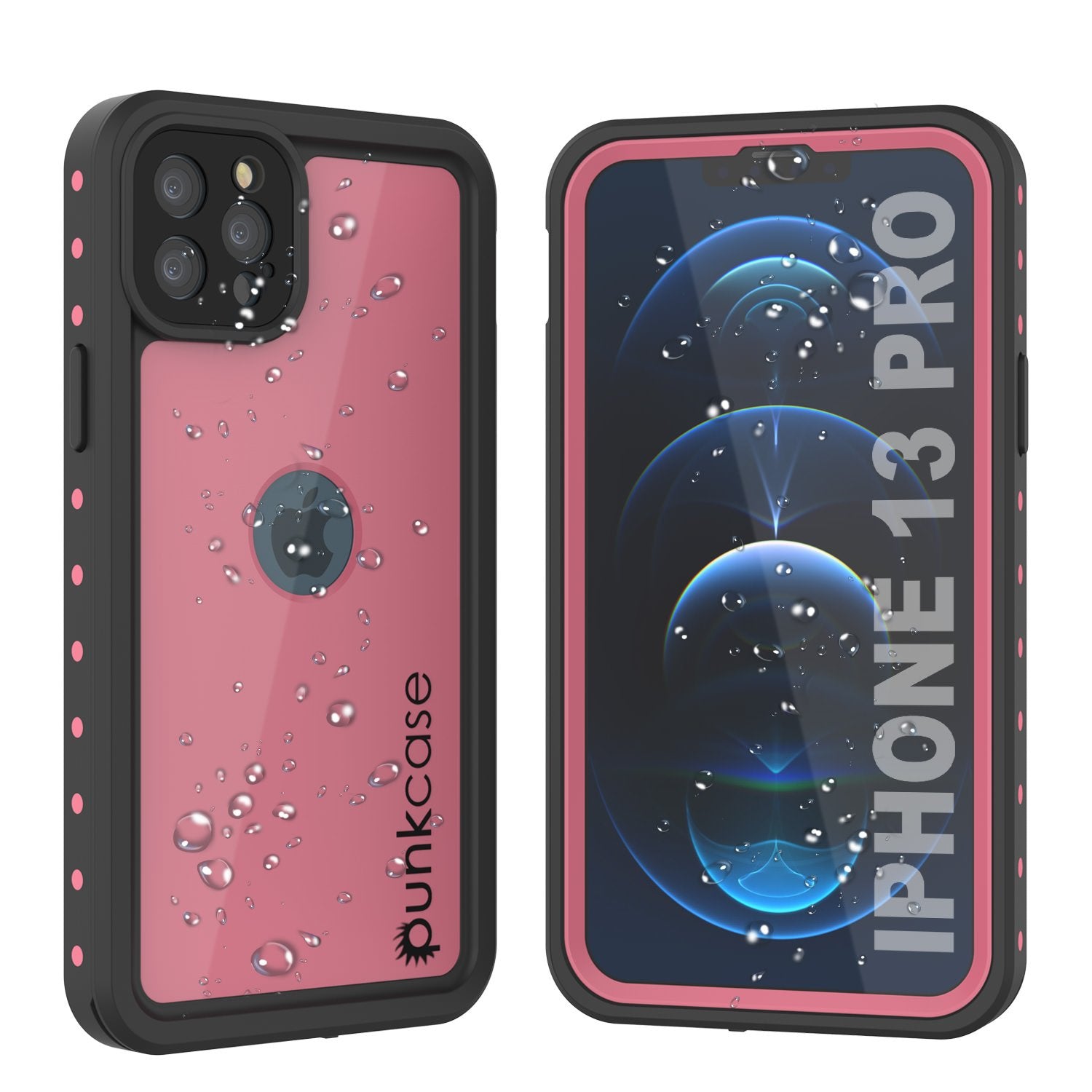 Capa à prova d'água IP68 para iPhone 13 Pro, Punkcase [Pink] [Série StudStar] [Slim Fit] [À Prova de Poeira]