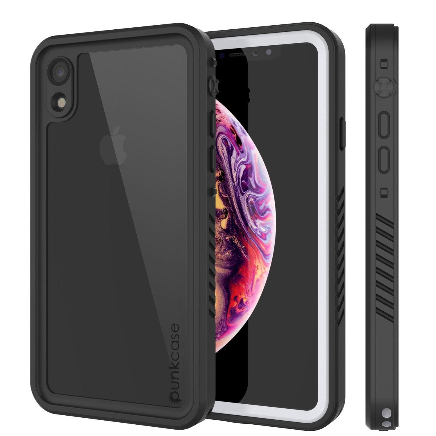 Capa à prova d'água para iPhone XR, Punkcase [Série Extreme] Tampa de Armadura com Protetor de Tela Integrado [Branco]