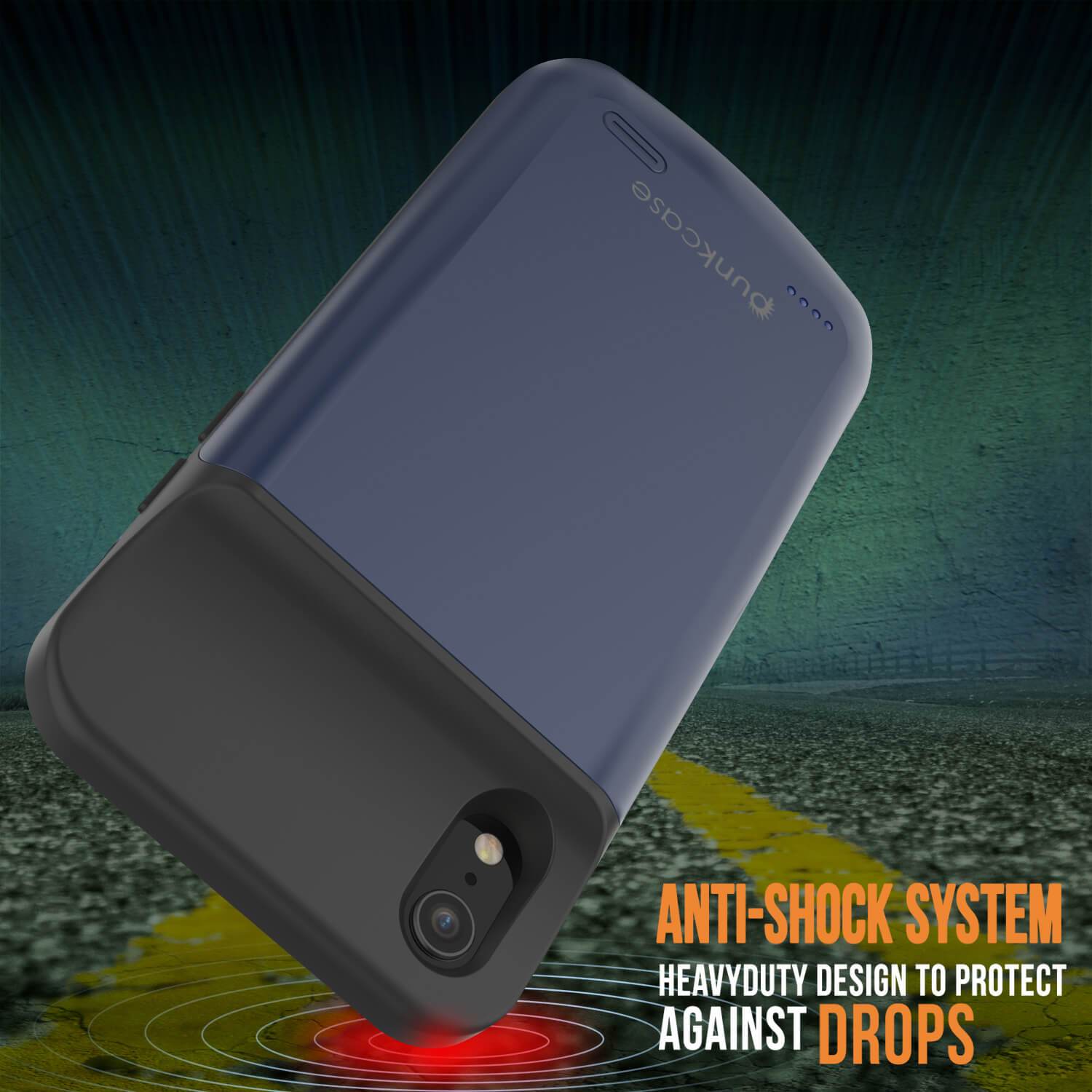 Capa de bateria iPhone 11 Pro, PunkJuice 5000mAH Power Bank de carga rápida com Protetor de tela | [Azul]