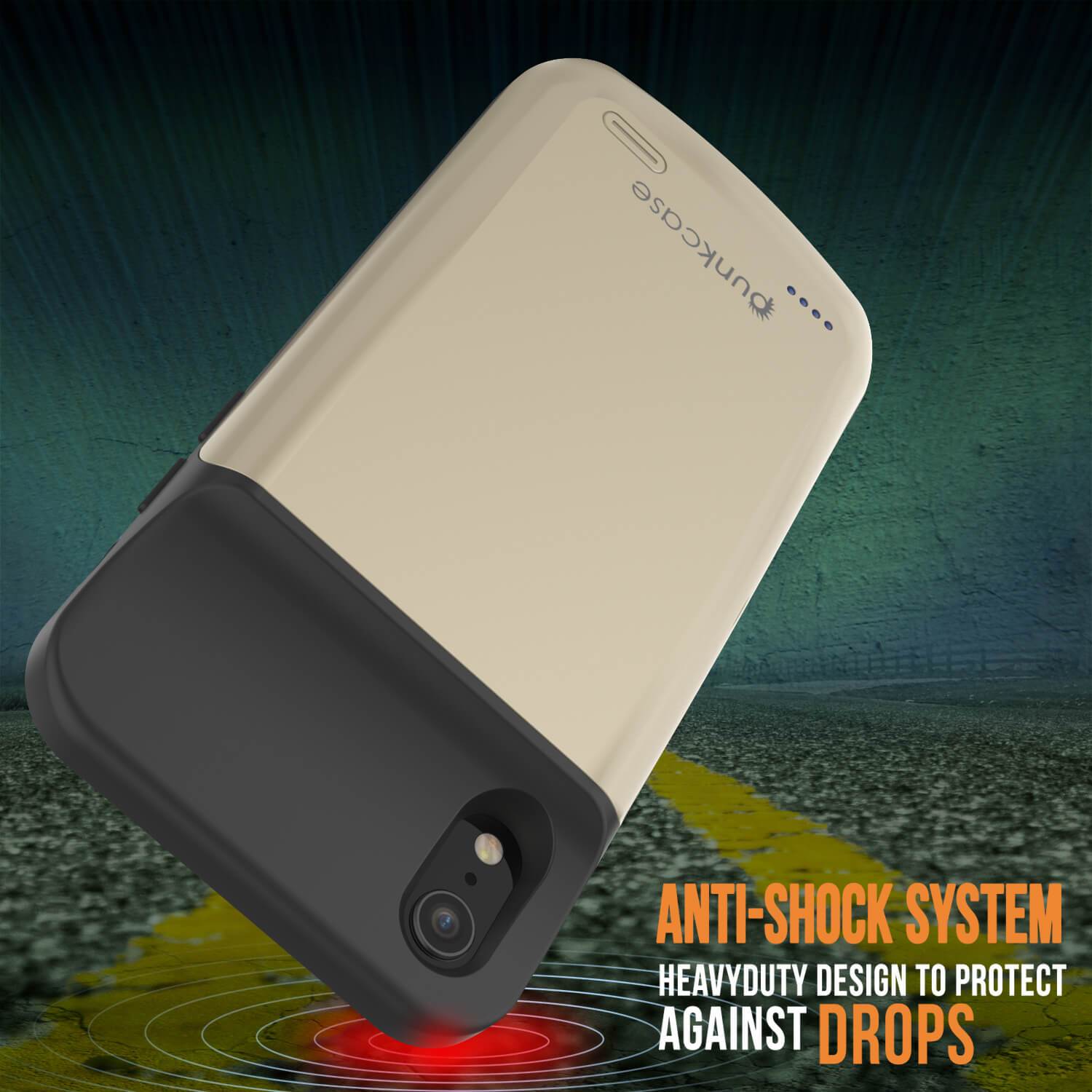 Capa de bateria para iPhone 11 Pro, PunkJuice 5000mAH Power Bank de carregamento rápido com protetor de tela | [Dourado]