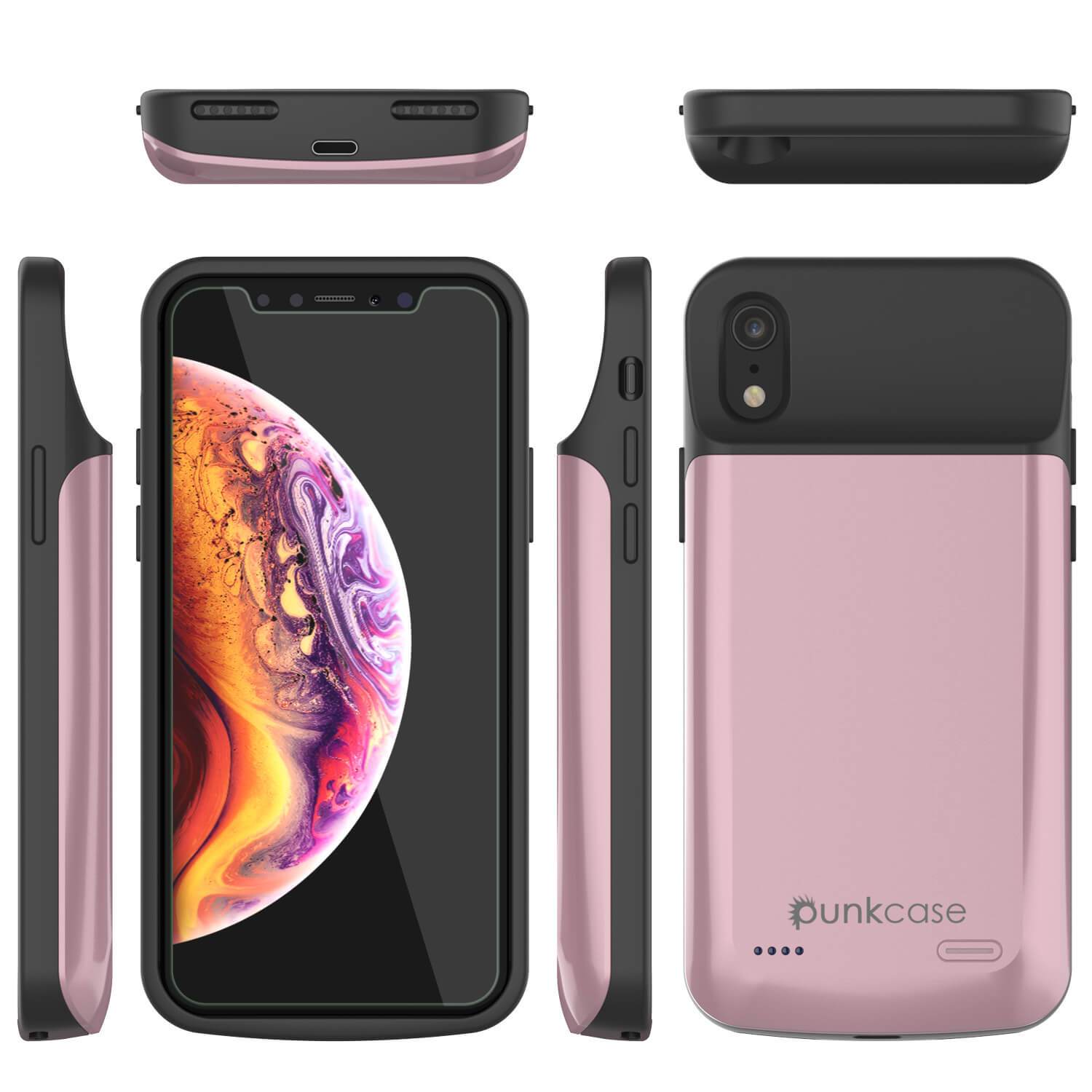 Capa de bateria iPhone 11 Pro, PunkJuice 5000mAH Power Bank de carregamento rápido com Protetor de Tela | [Ouro Rosa]