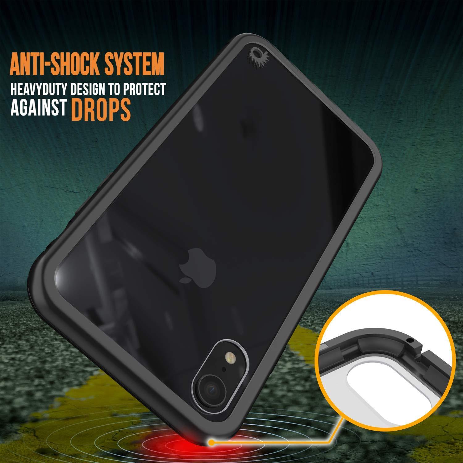 Capinha para iPhone XR, Punkcase Magnetix 2.0 de TPU protetora, com protetor de tela de vidro temperado [Preto]