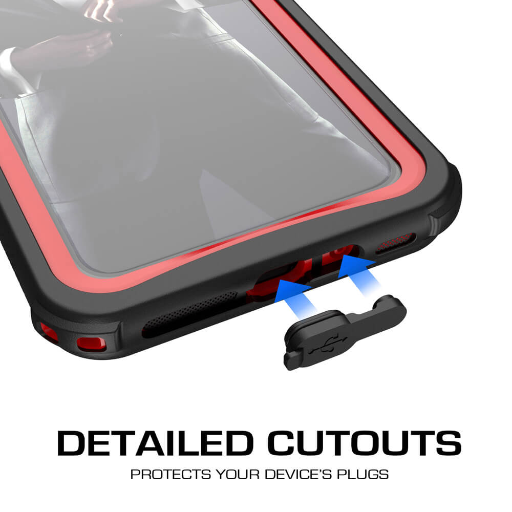 Capa para iPhone Xr, Série Náutica Ghostek para iPhone Xr Capa Resistente Resistente e Resistente | VERMELHO