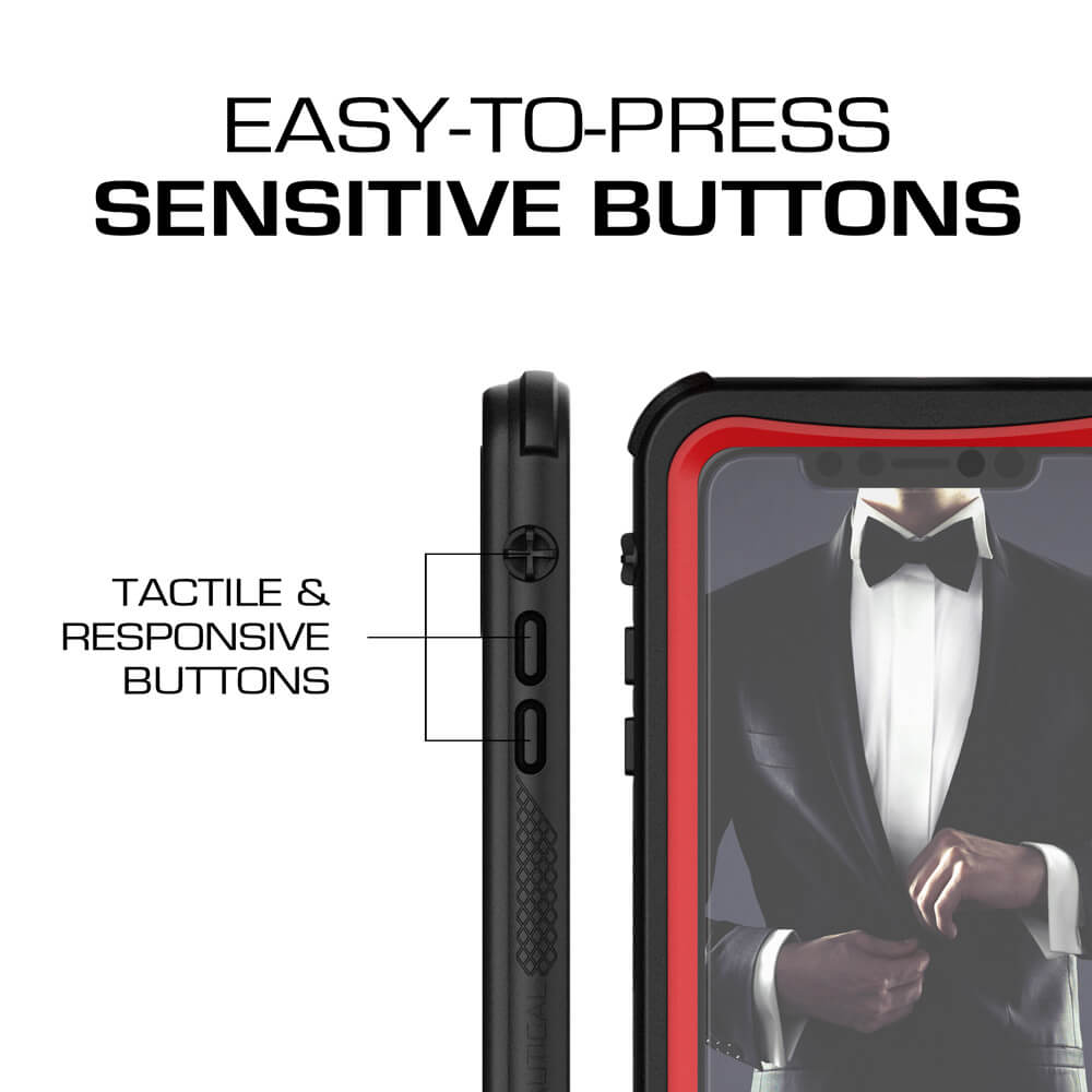 Capa para iPhone Xr, Série Náutica Ghostek para iPhone Xr Capa Resistente Resistente e Resistente | VERMELHO