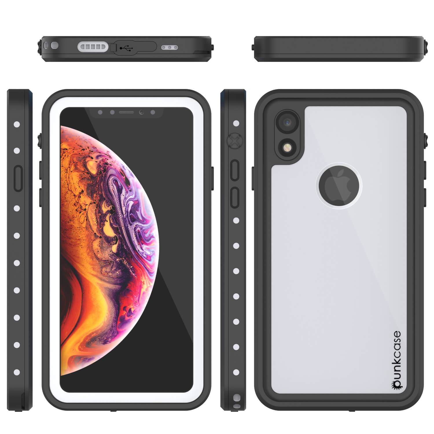 Capa à Prova d'Água IP68 para iPhone XR, Punkcase [Branca] [Série StudStar] [Ajuste Fino] [À Prova de Sujeira]