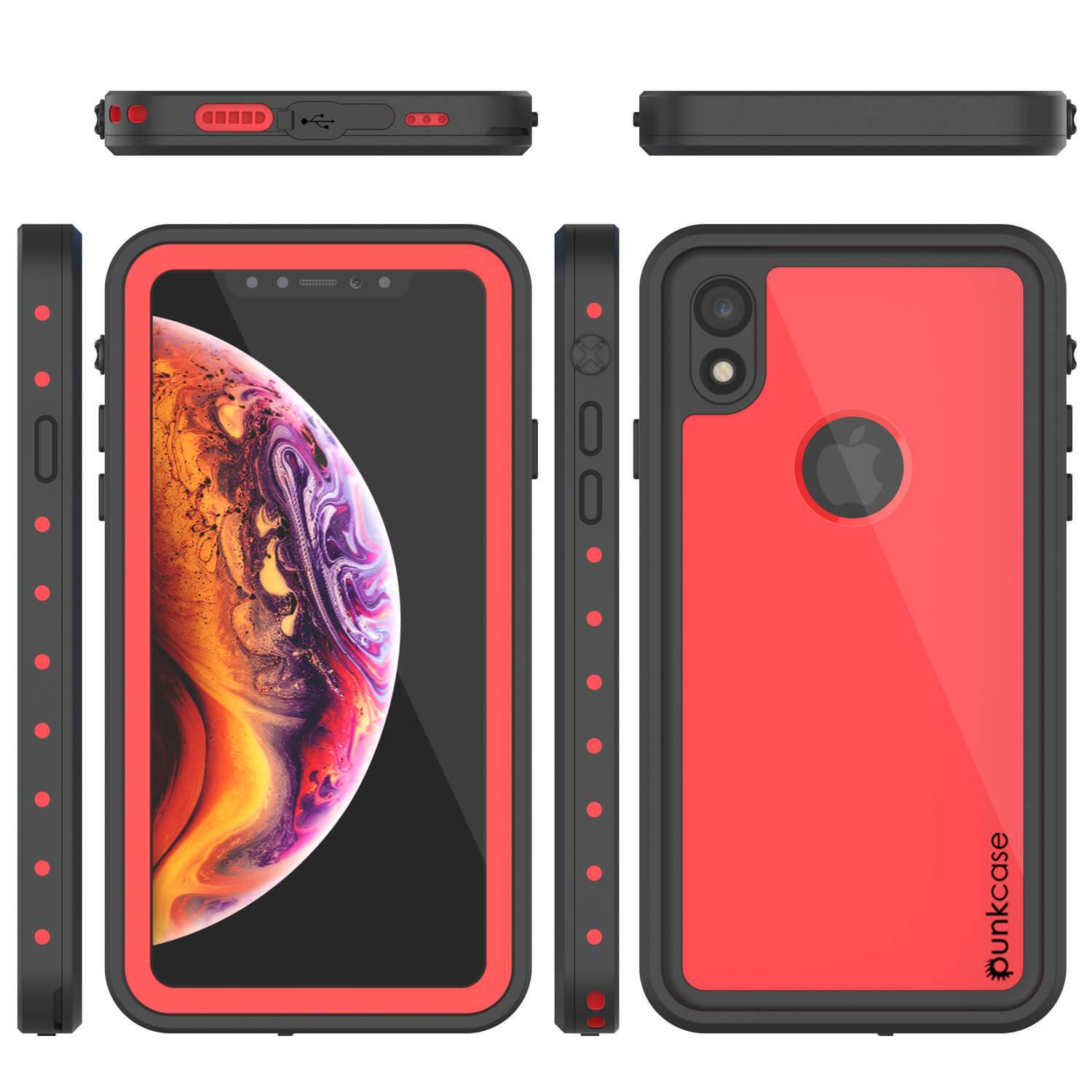 Capa resistente à água para iPhone XR, Punkcase [Vermelha] [Série StudStar] [Ajuste Slim]