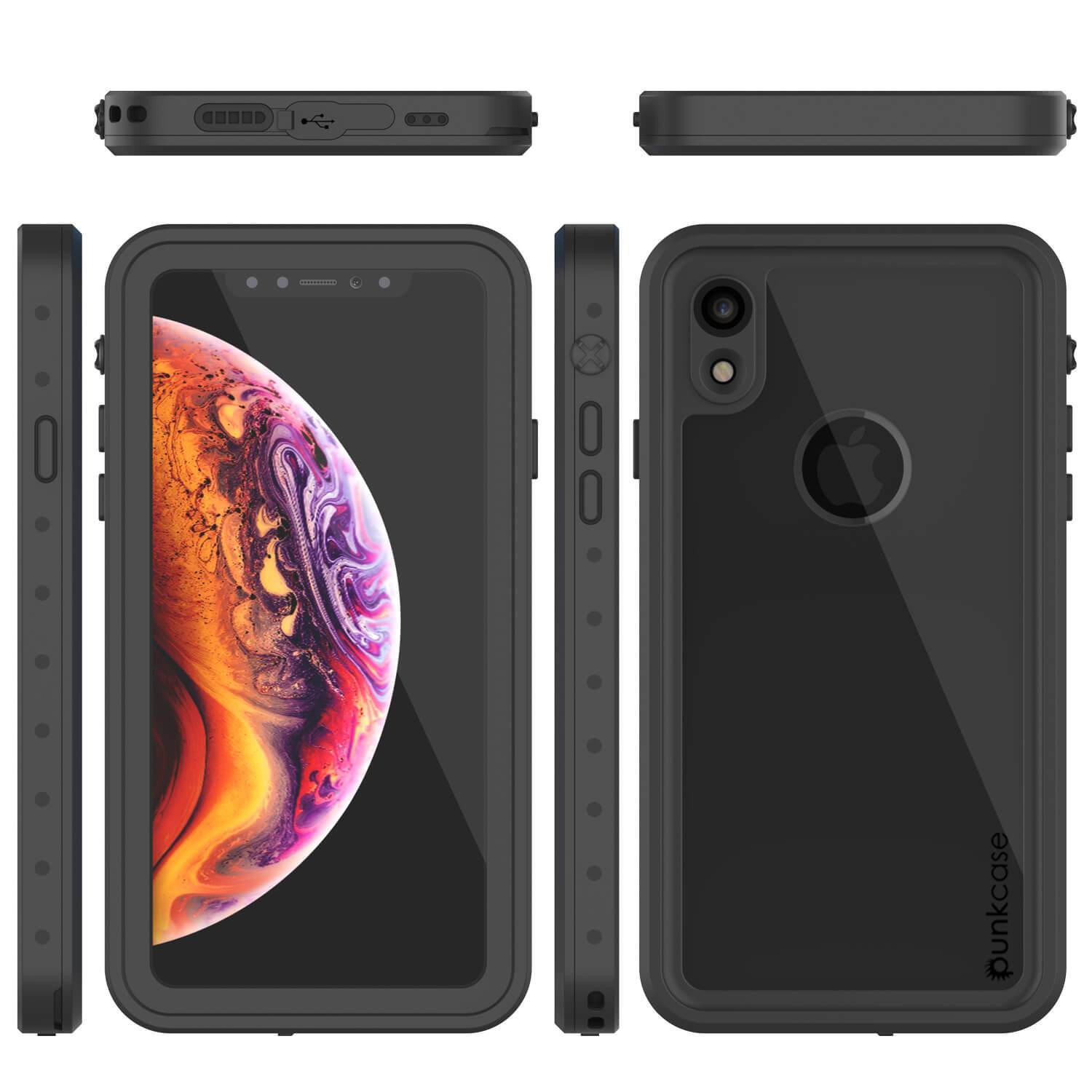 Capa à prova d'água IP68 para iPhone XR, Punkcase [Claro] [Série StudStar] [Ajuste fino] [Prova de sujeira]