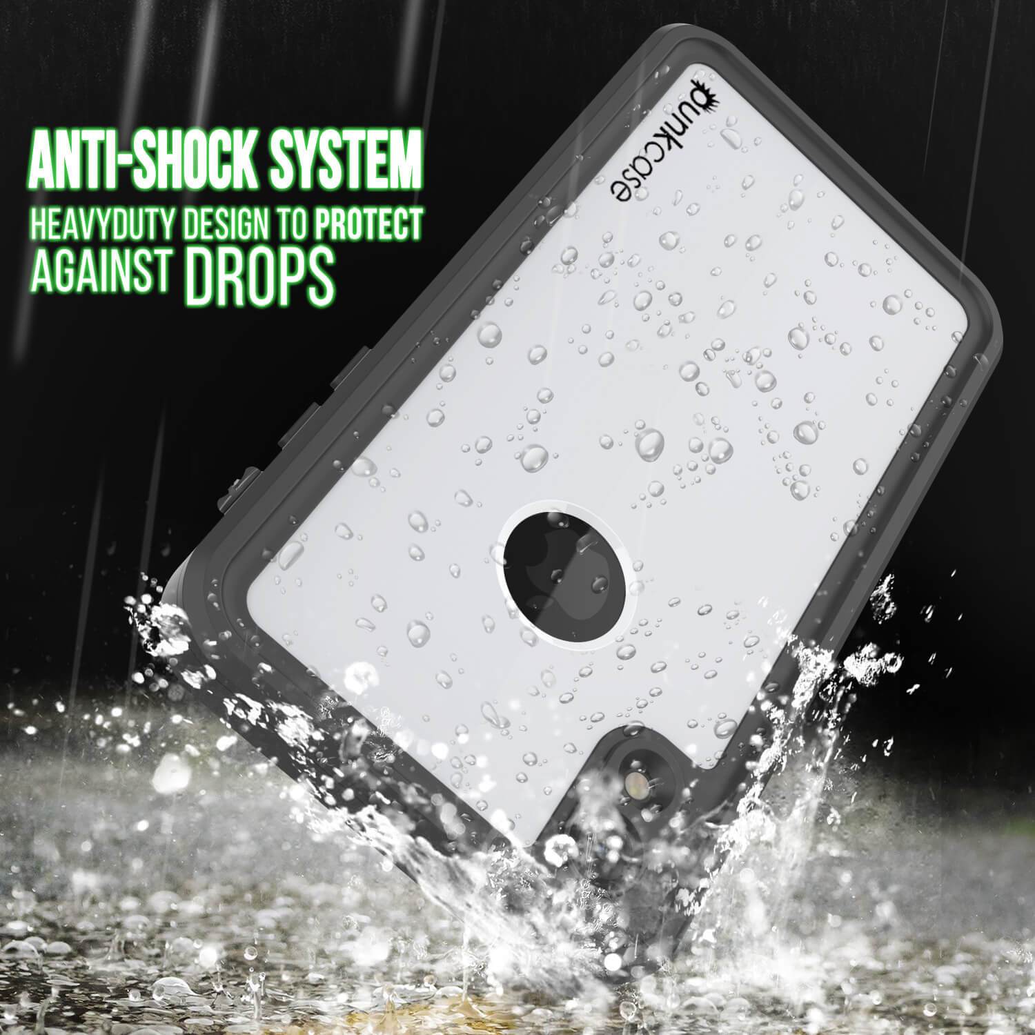 Capa à Prova d'Água IP68 para iPhone XR, Punkcase [Branca] [Série StudStar] [Ajuste Fino] [À Prova de Sujeira]