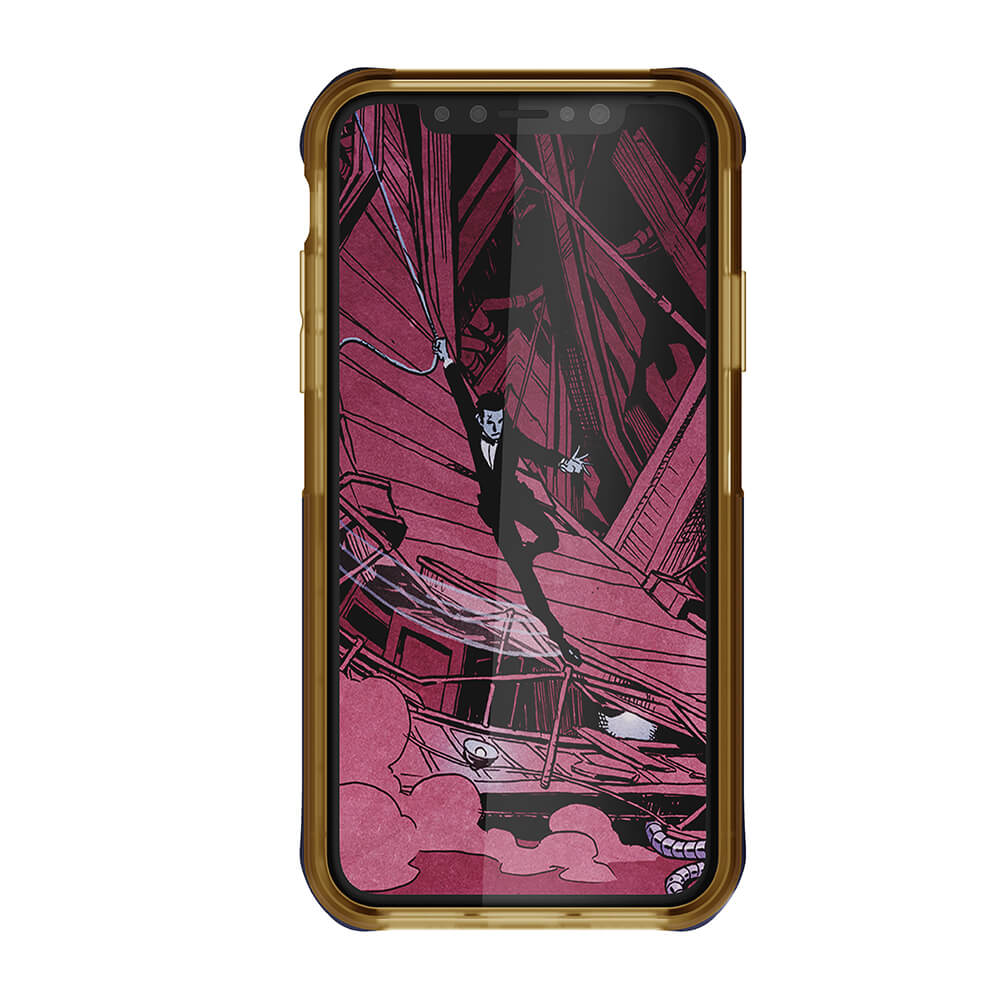 Capa para iPhone Xs, Ghostek Cloak 4 Series para iPhone Xs / iPhone Pro Case | AZUL-DOURADO