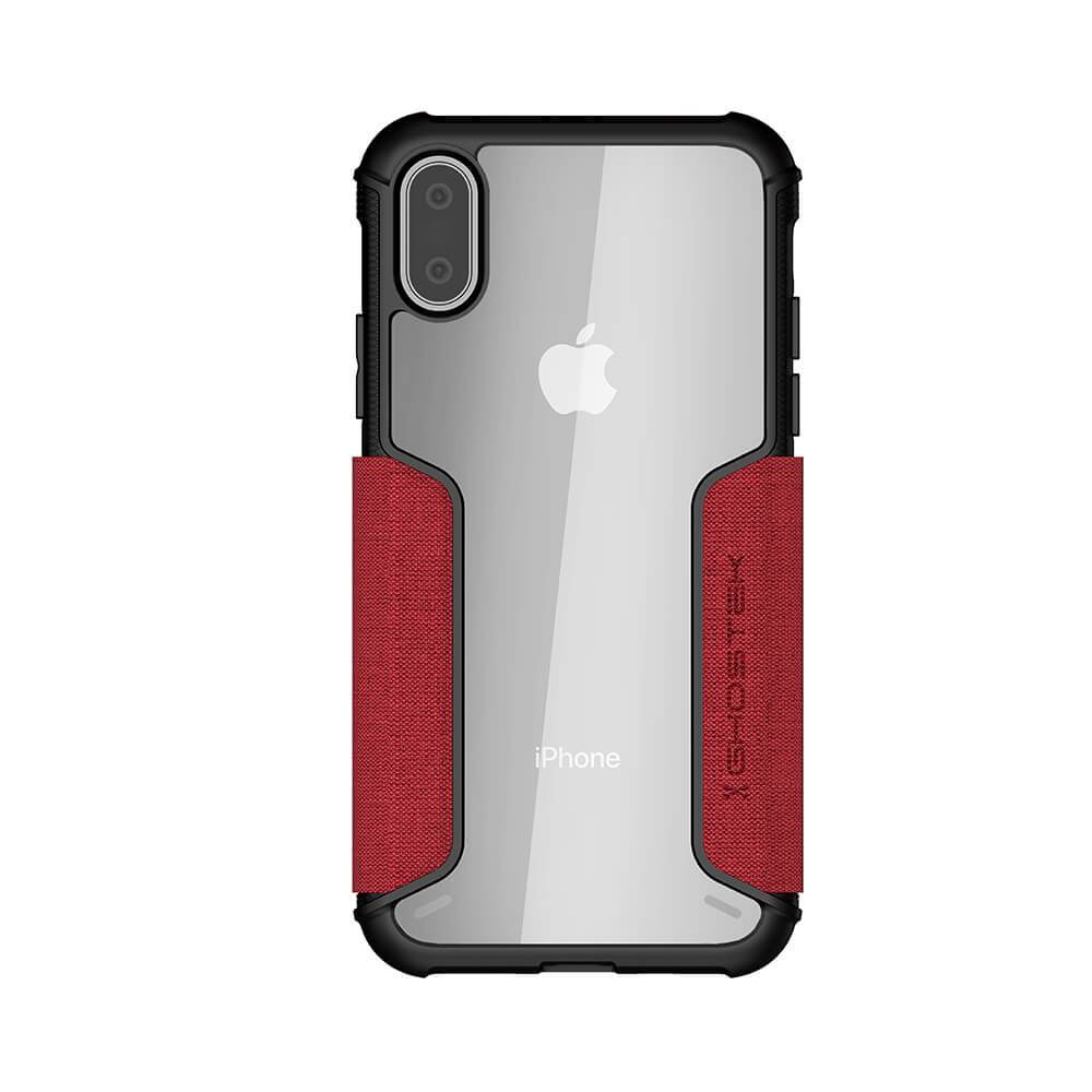 Capa para iPhone Xs Max, Ghostek Exec 3 Series para iPhone Xs Max / iPhone Pro Capa Carteira Protetora [VERMELHO]
