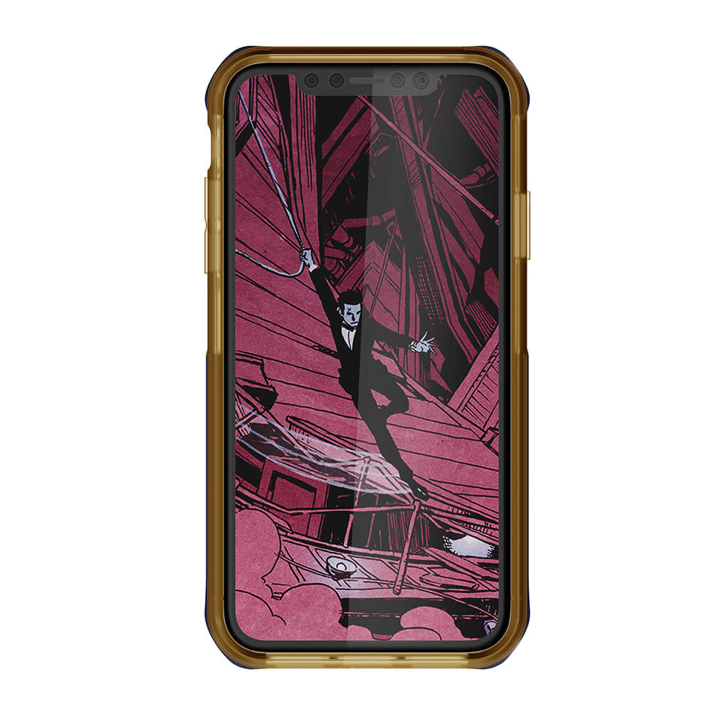 Capa para iPhone Xr, Série Ghostek Cloak 4 para iPhone Xr / Capa para iPhone Pro | AZUL-DOURADO