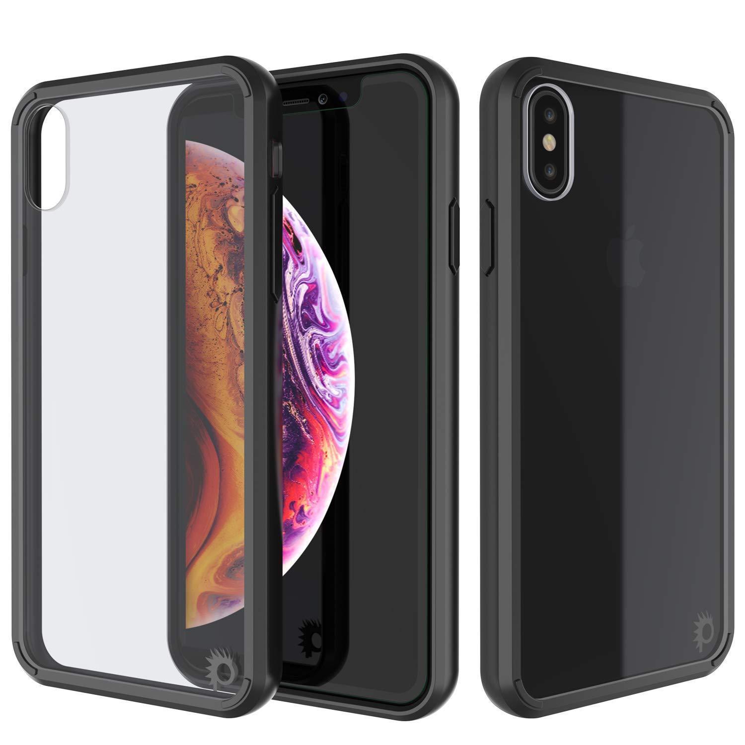 Capinha de Armadura Apple iPhone XS Punkcase Série Lucid-2.0 de Encaixe Compacto [Preto]