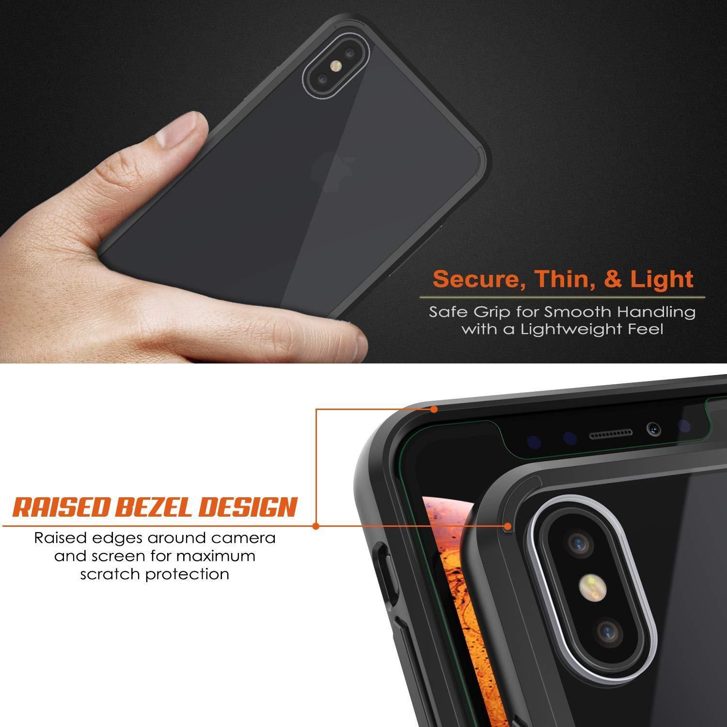 Capinha de Armadura Apple iPhone XS Punkcase Série Lucid-2.0 de Encaixe Compacto [Preto]