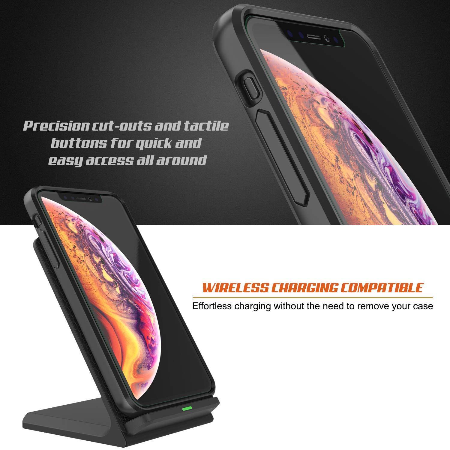 Capinha de Armadura Apple iPhone XS Punkcase Série Lucid-2.0 de Encaixe Compacto [Preto]