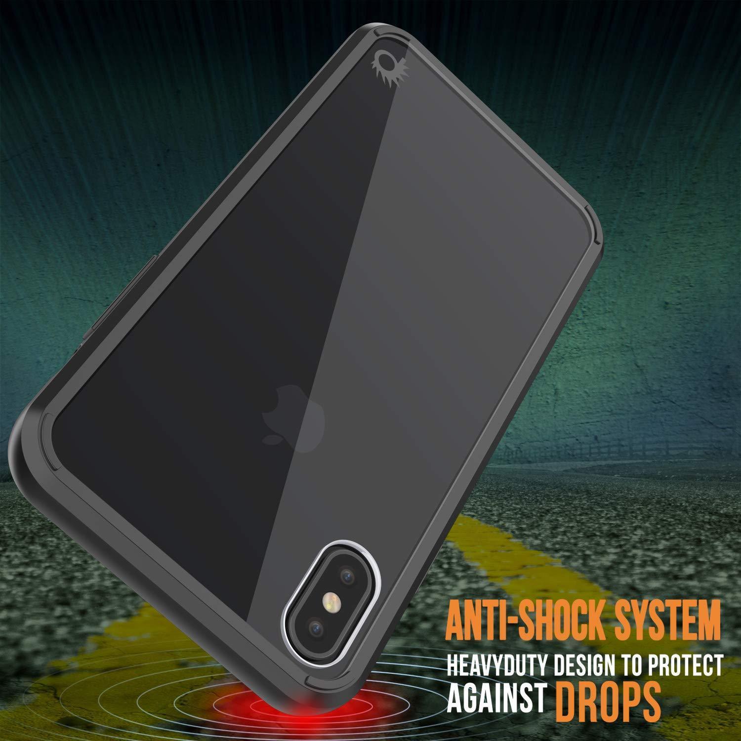 Capinha de Armadura Apple iPhone XS Punkcase Série Lucid-2.0 de Encaixe Compacto [Preto]
