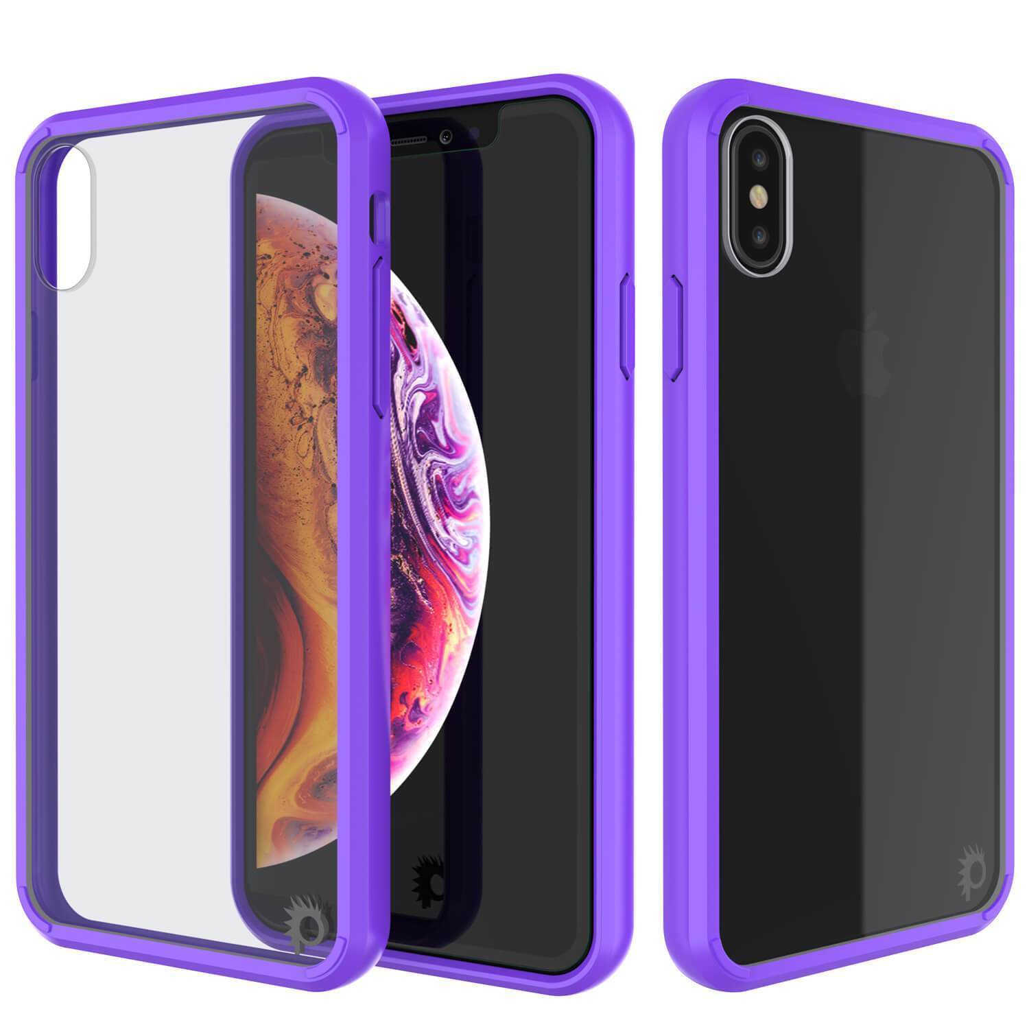 Capinha de Armadura Apple iPhone XS Punkcase Série Lucid-2.0 de Encaixe Compacto [Roxa]