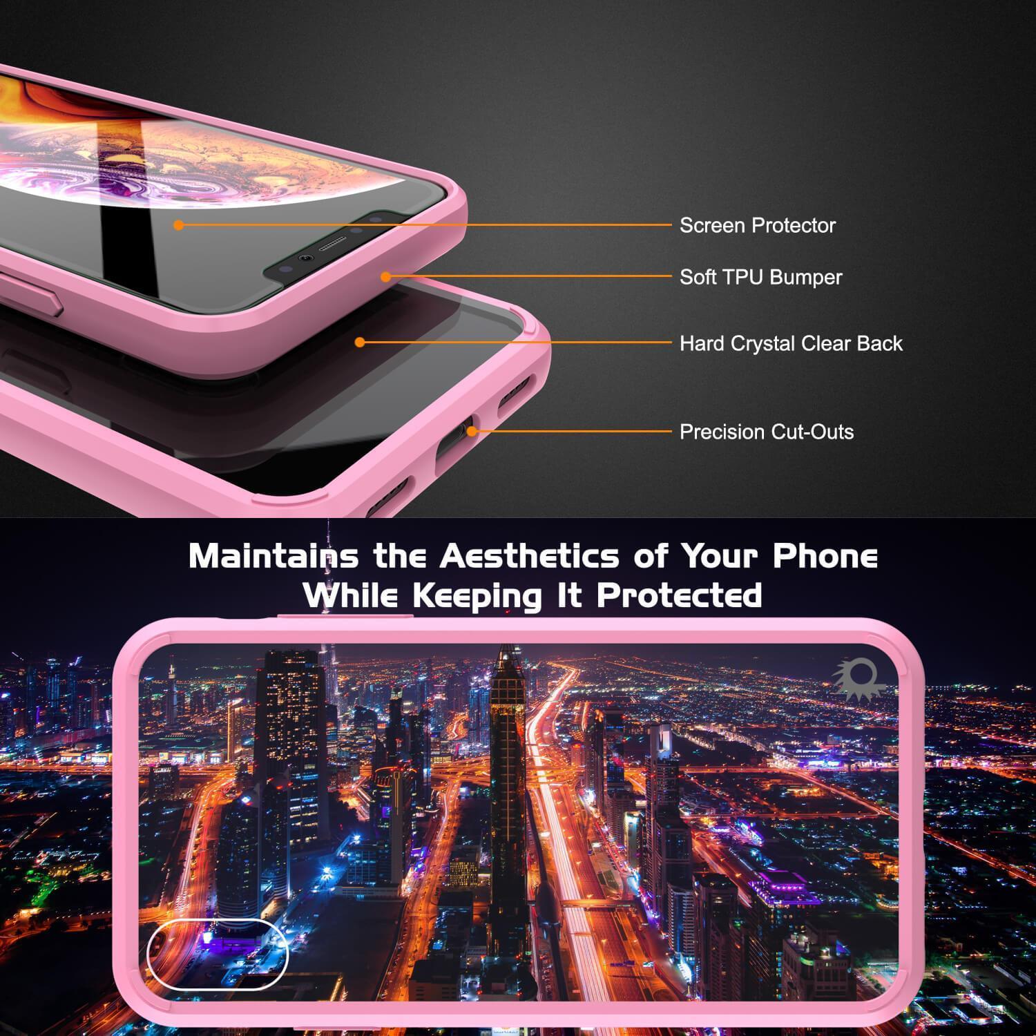 Capinha de Armadura Apple iPhone XS Punkcase Série Lucid-2.0 de Encaixe Compacto [Rosa]