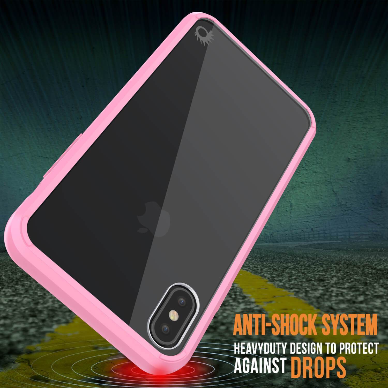 Capinha de Armadura Apple iPhone XS Punkcase Série Lucid-2.0 de Encaixe Compacto [Rosa]
