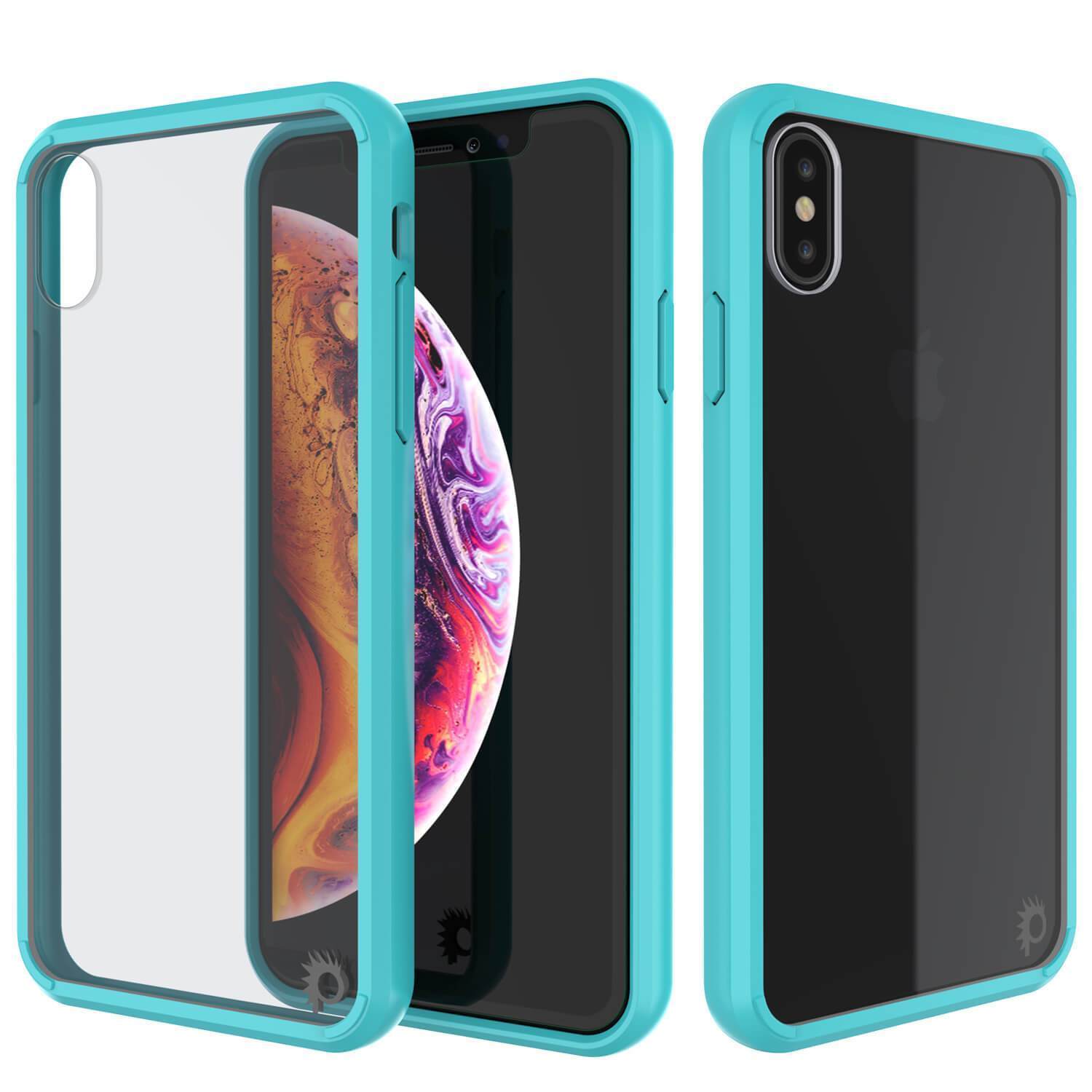 Capinha de Armadura Apple iPhone XS Punkcase Série Lucid-2.0 de Encaixe Compacto [Cerceta]