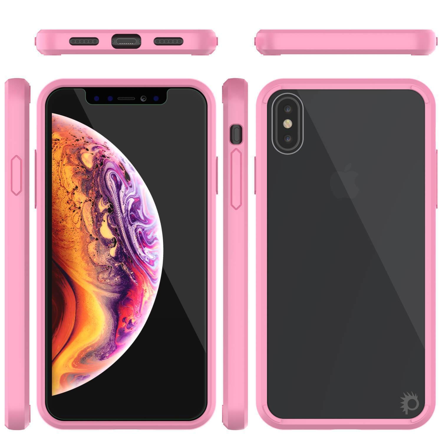 Capinha de Armadura Apple iPhone XS Punkcase Série Lucid-2.0 de Encaixe Compacto [Rosa]
