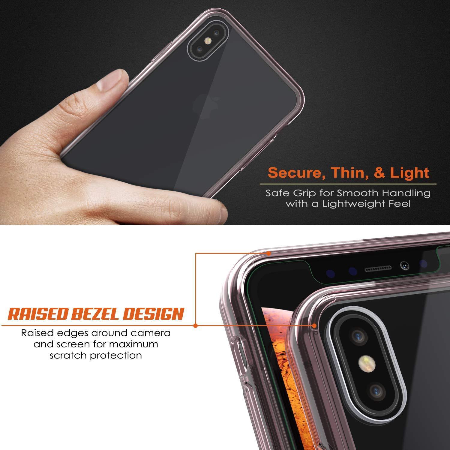 Capinha de Armadura Apple iPhone XS Punkcase Série Lucid-2.0 de Encaixe Compacto [Cristal Rosa]