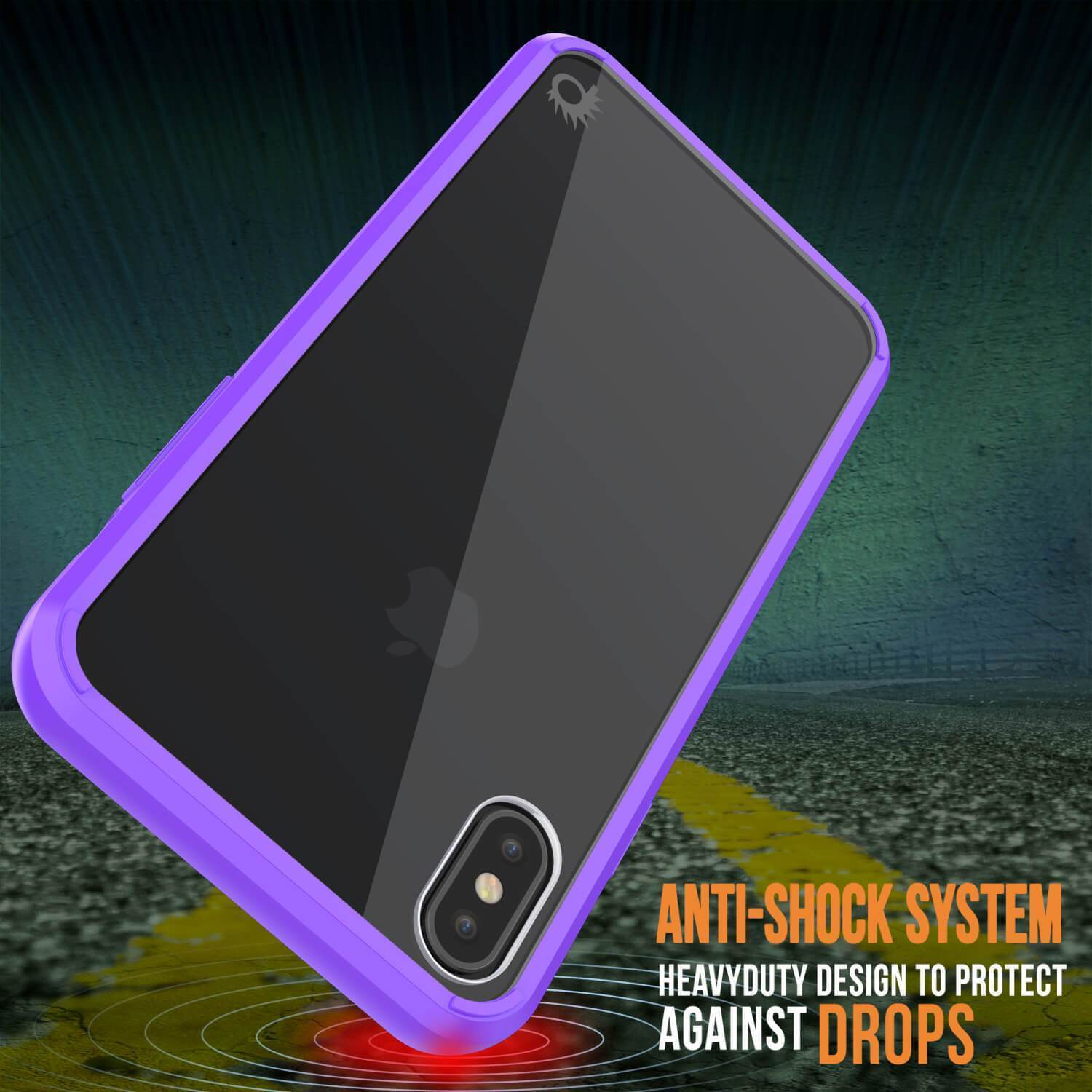 Capinha de Armadura Apple iPhone XS Punkcase Série Lucid-2.0 de Encaixe Compacto [Roxa]